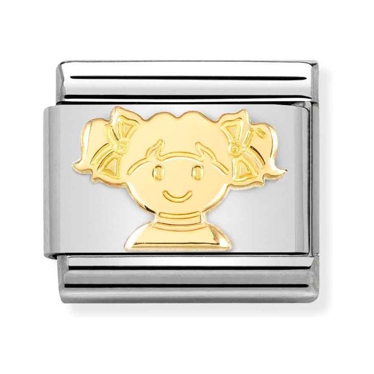 Nomination Composable Classic Charm Mädchen - Edelstahl, Gold 750 Gelbgold
