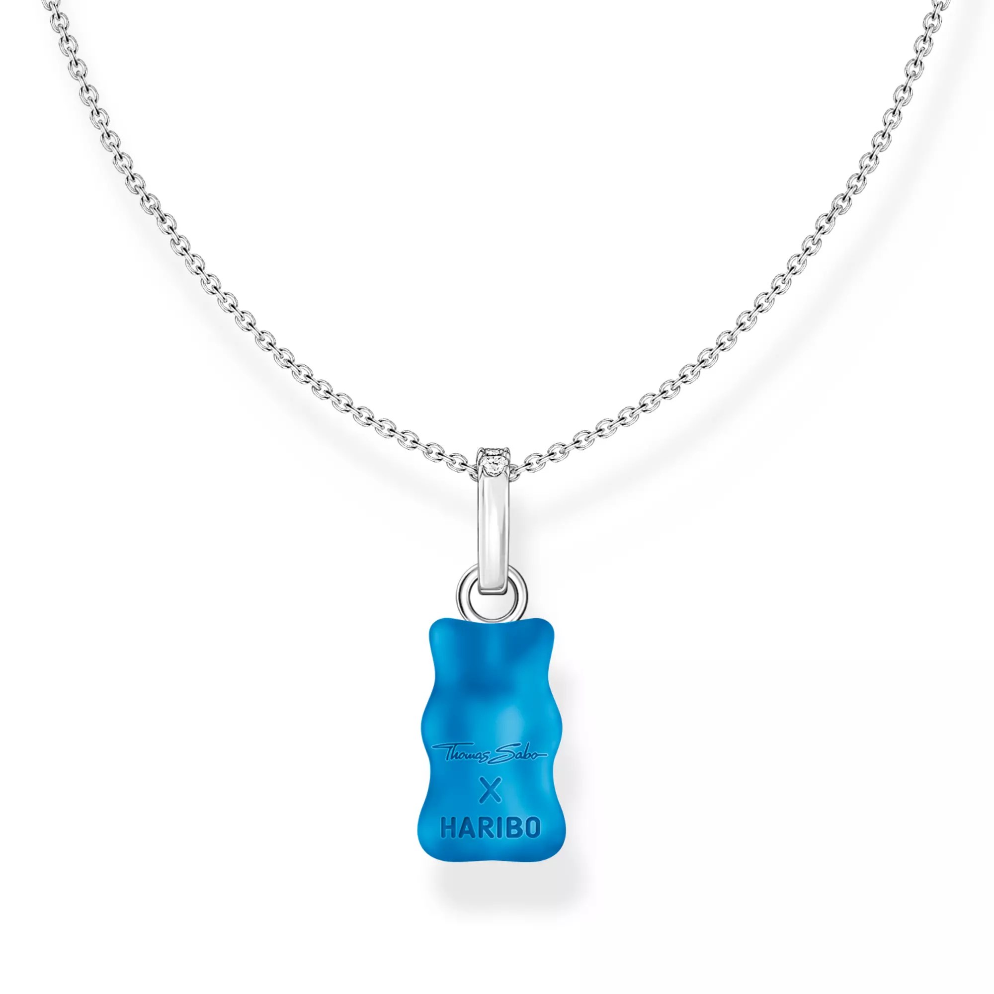 Thomas Sabo Kette - HARIBO - Goldbär - Gummibärchen - Blau- Silber & Glas & Zirkonia - Blau- 40 bis 45 cm – Ansicht 2