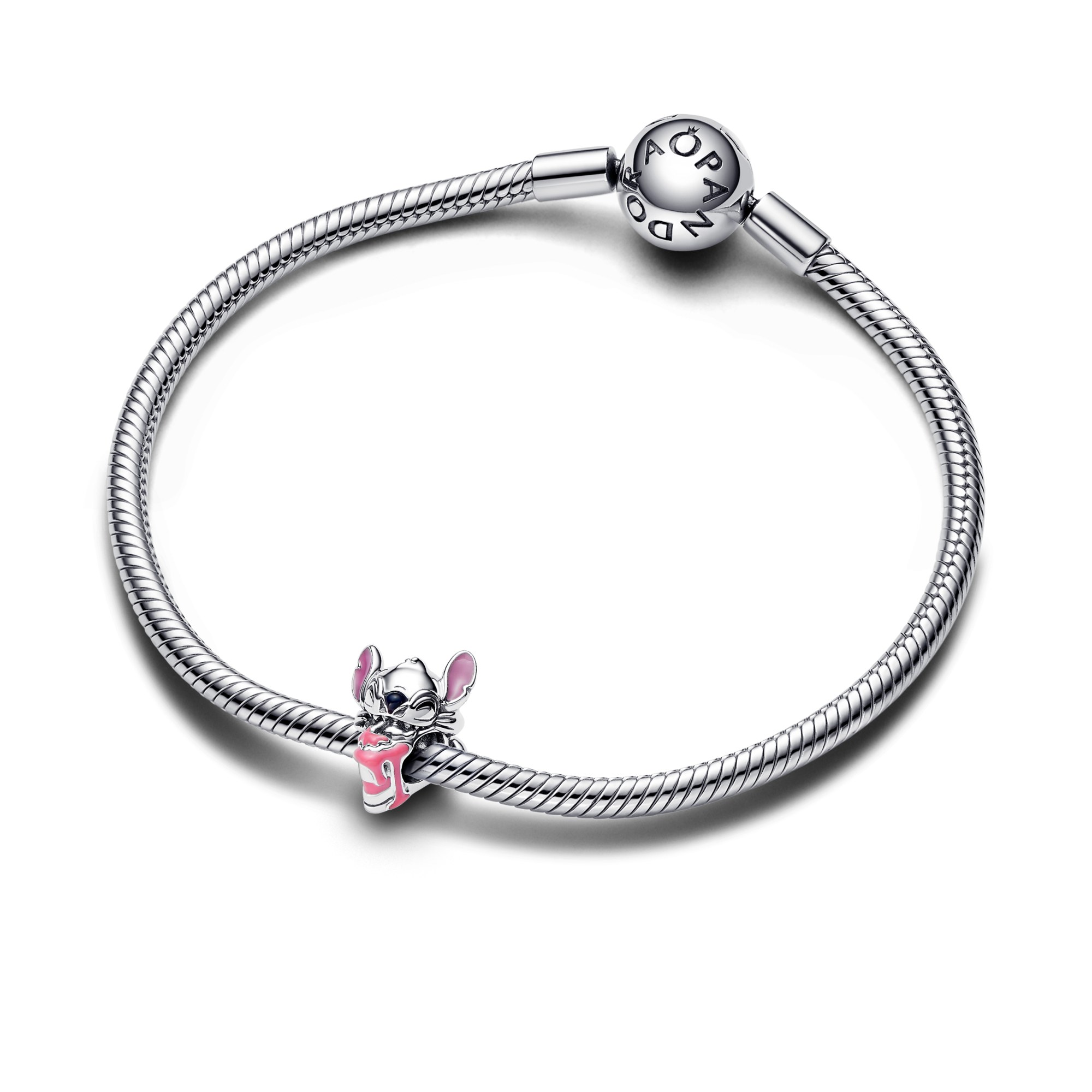 Pandora Disney Stitch Geburtstagstorte Charm - Silber - Emaille Lila – Ansicht 4
