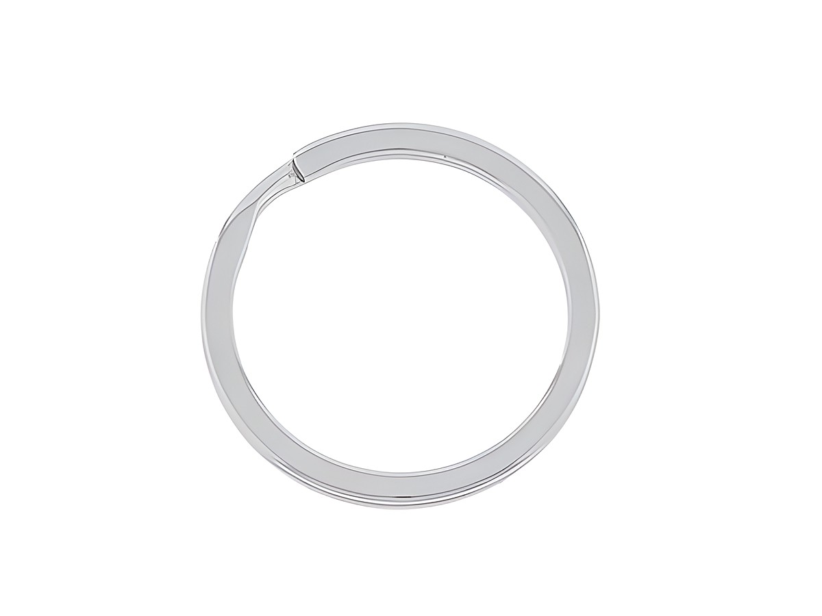 Spannring Spaltring aus Edelstahl mit einem Durchmesser von 3 cm, ideal als Schlüsselanhänger, Hersteller Juwelier Harnisch, robuster Mechanik.