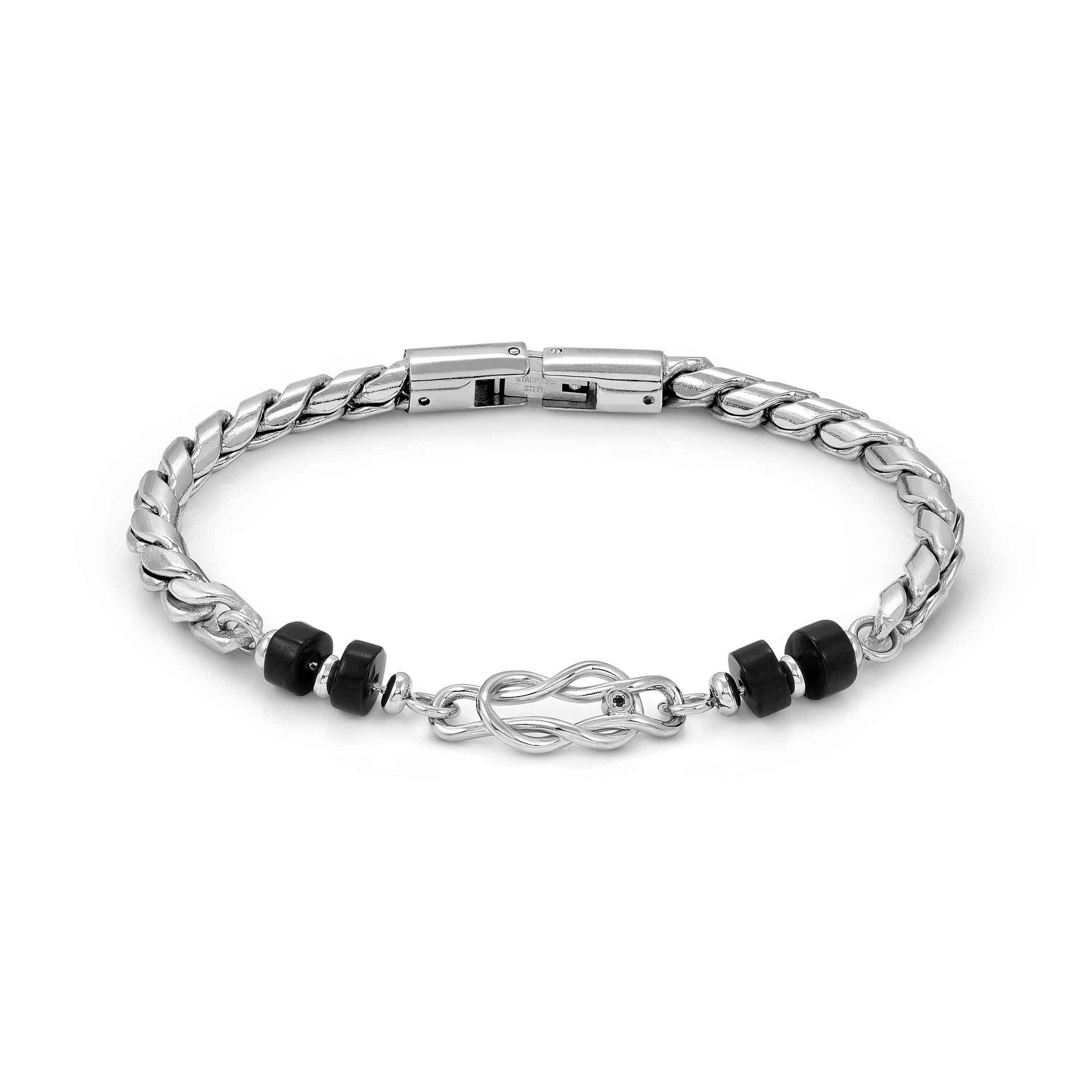 Nomination ATLANTE STONES EDITION Armband - Knoten - schwarzer Achat - 19,5 - 23 cm – Ansicht 2