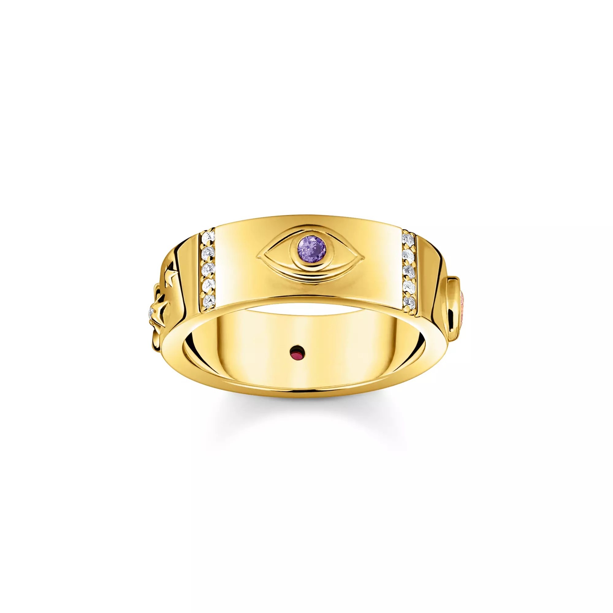 Thomas Sabo Ring - Silber verg. & synth. Korund & Zirkonia - bunt