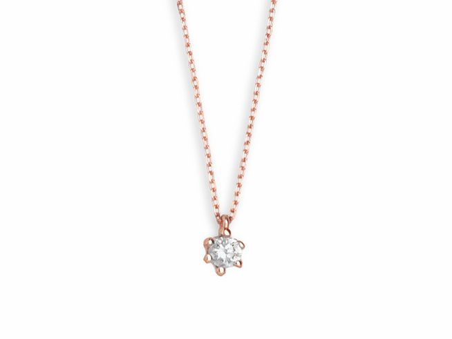 Xenox Gold Kette XG4003R/42 mit 42 cm Länge, Roségold Ankerkette aus 375 Gold, verziert mit einem funkelnden Anhänger, elegant und zeitlos für jeden Anlass.
