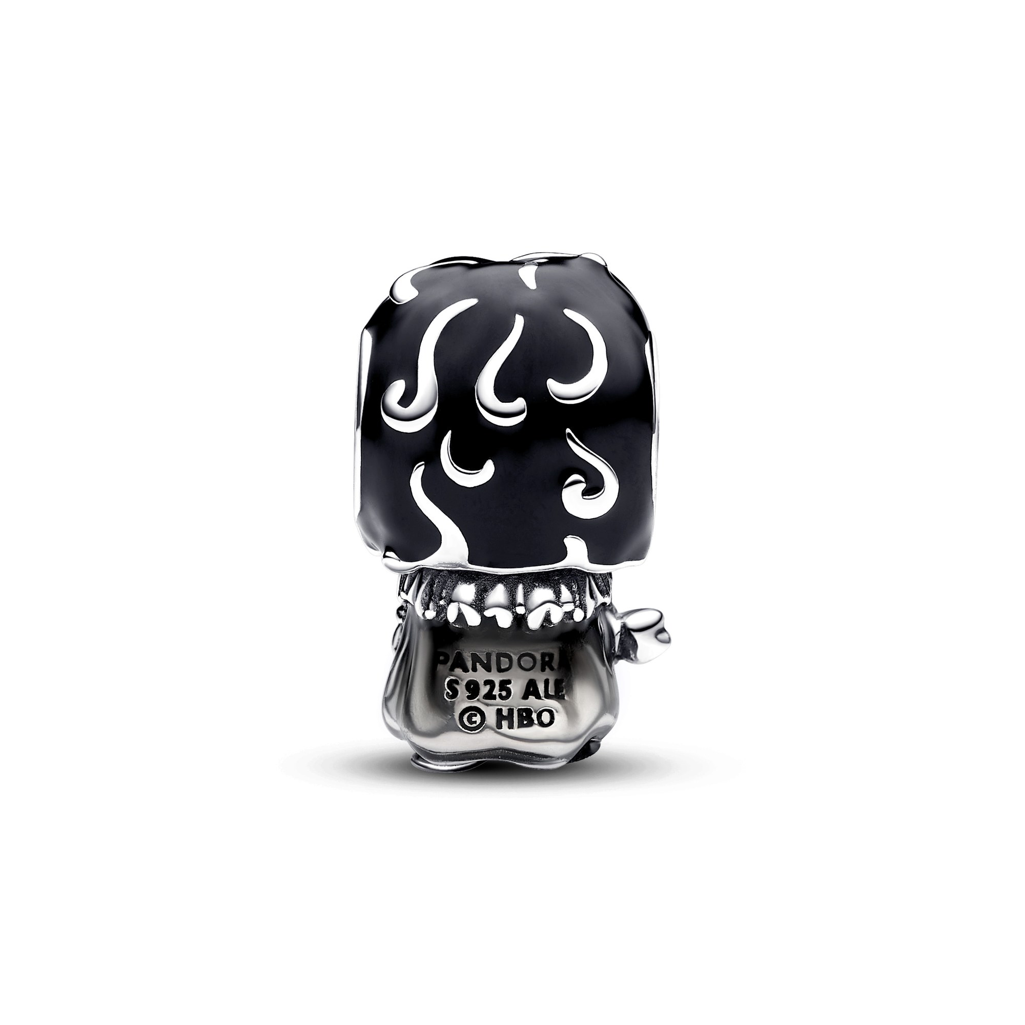 Pandora Game of Thrones Jon Snow Charm - Silber - Schwarz Ansicht 2 – Ansicht 2