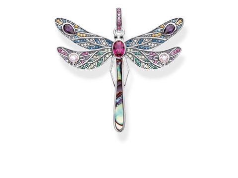 Anhänger von Thomas Sabo PE827-998-7 in Form einer mehrfarbigen Libelle mit dekorativen Steinen und einer glänzenden Oberfläche, ideal als Schmuckstück für besondere Anlässe.