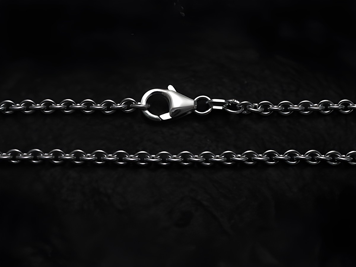 Rundanker Silber Kette 80 cm 925 Sterling Silber 2,7 mm von Juwelier Harnisch, Anker mittel, mit praktischem Karabinerverschluss, elegant und vielseitig einsetzbar.