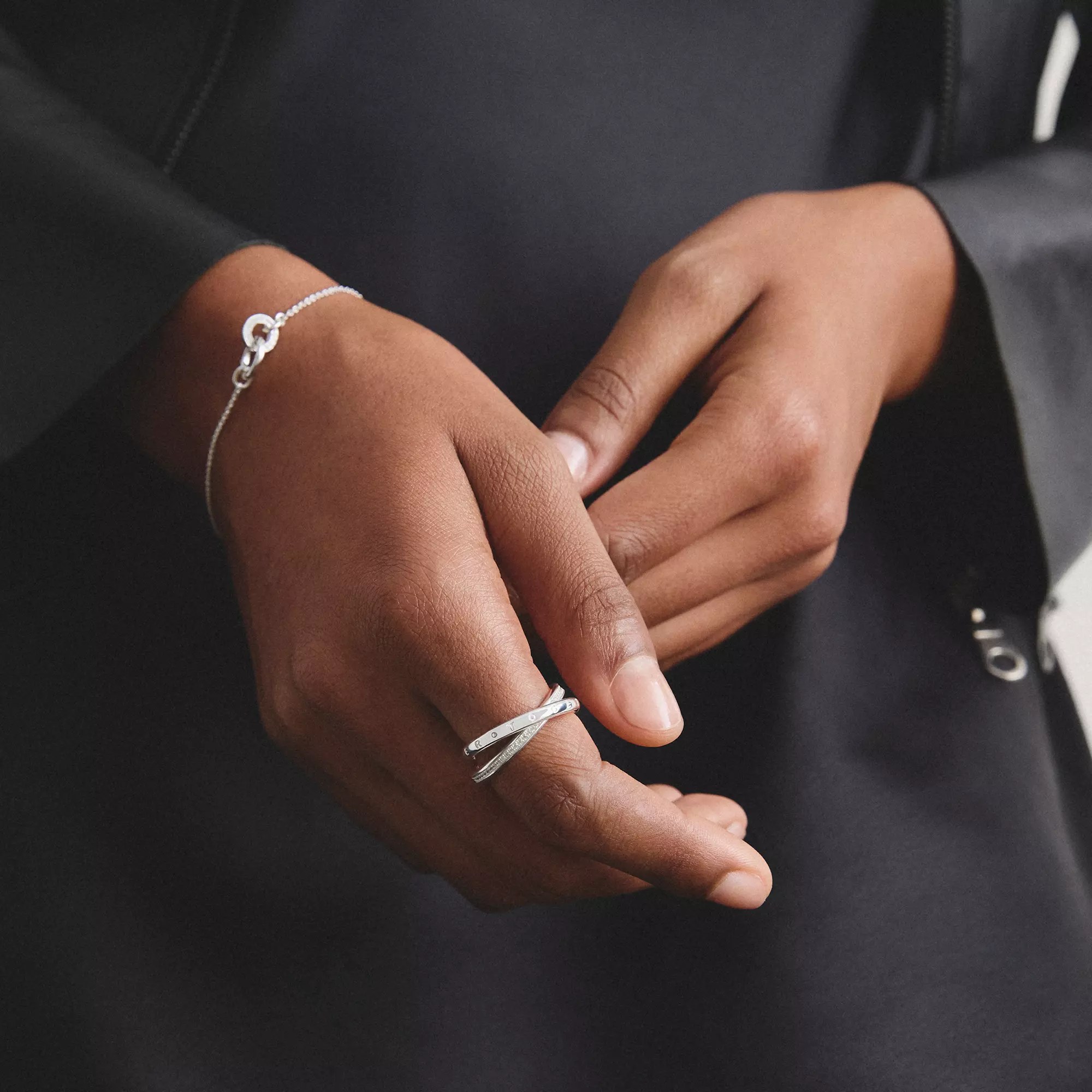 Thomas Sabo Doppelring Together mit weißem Zirkonia – Silber – Ansicht 4