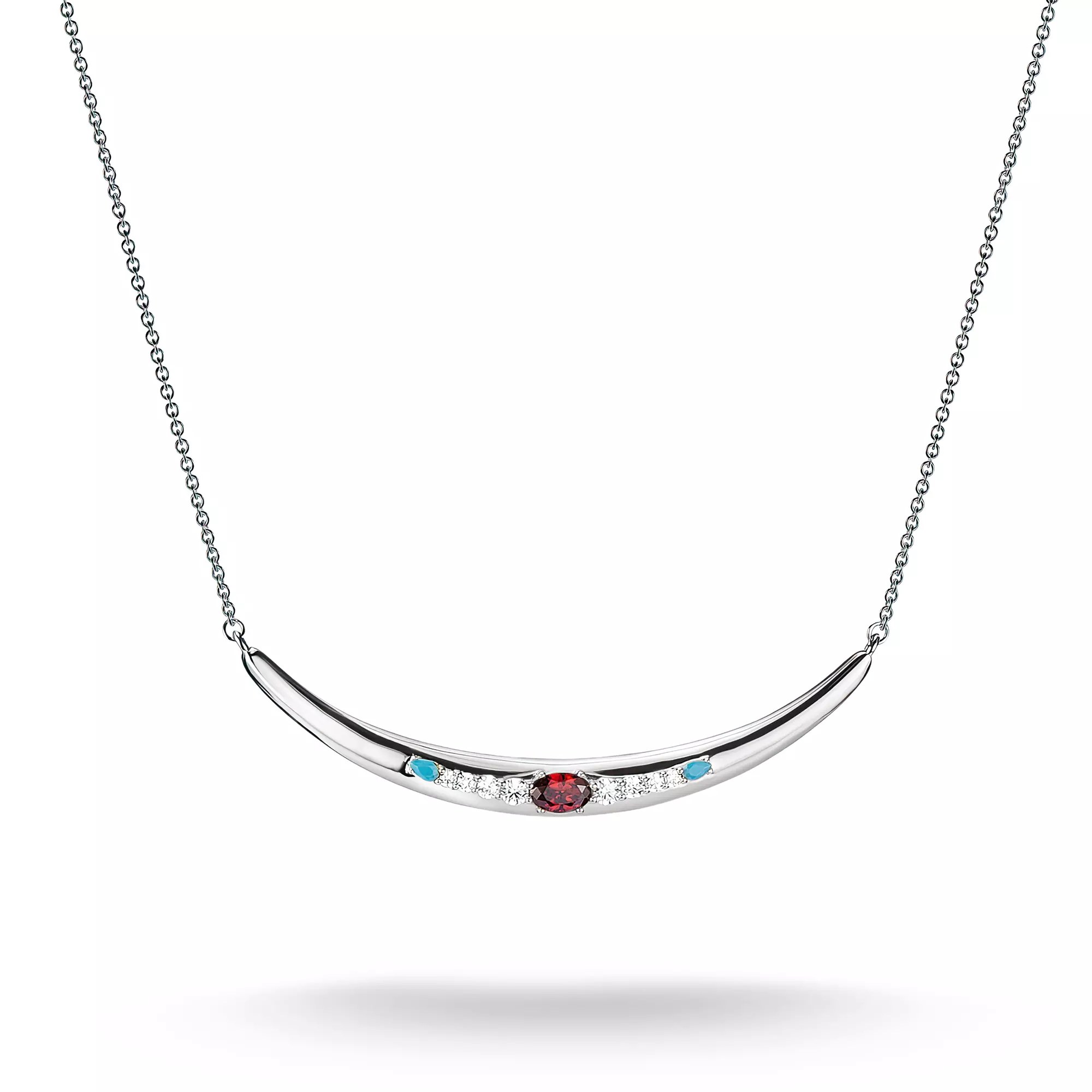 Thomas Sabo ELYNDRA Kette 40 - 45 cm - Sterling Silber & Glas-Keramik Stein & Zirkonia - Bunt – Ansicht 2