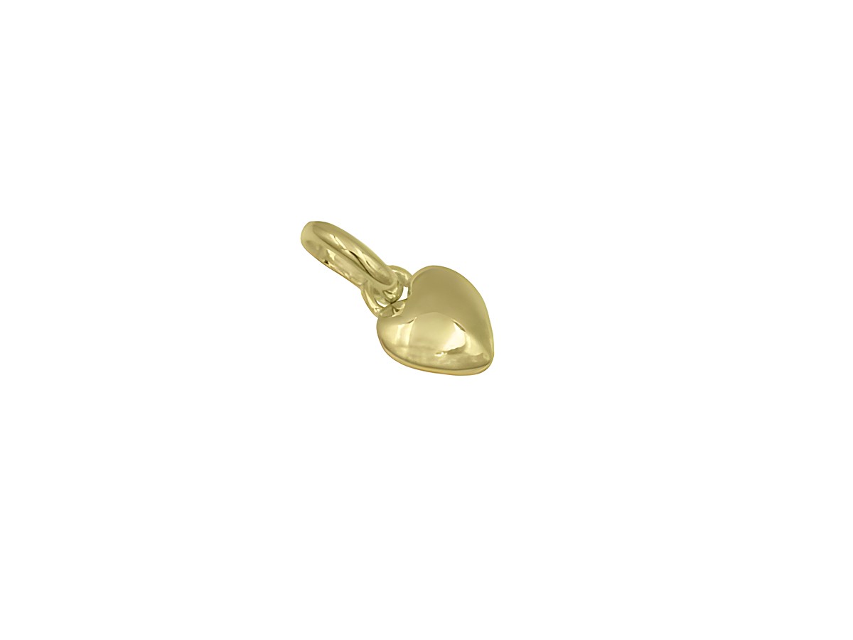 Anhänger in Herzform aus Sterling Silber, gelbgold vergoldet, liebevoll gestaltet. Hersteller Juwelier Harnisch, plastisch. Ideal als Schmuckstück für besondere Anlässe.