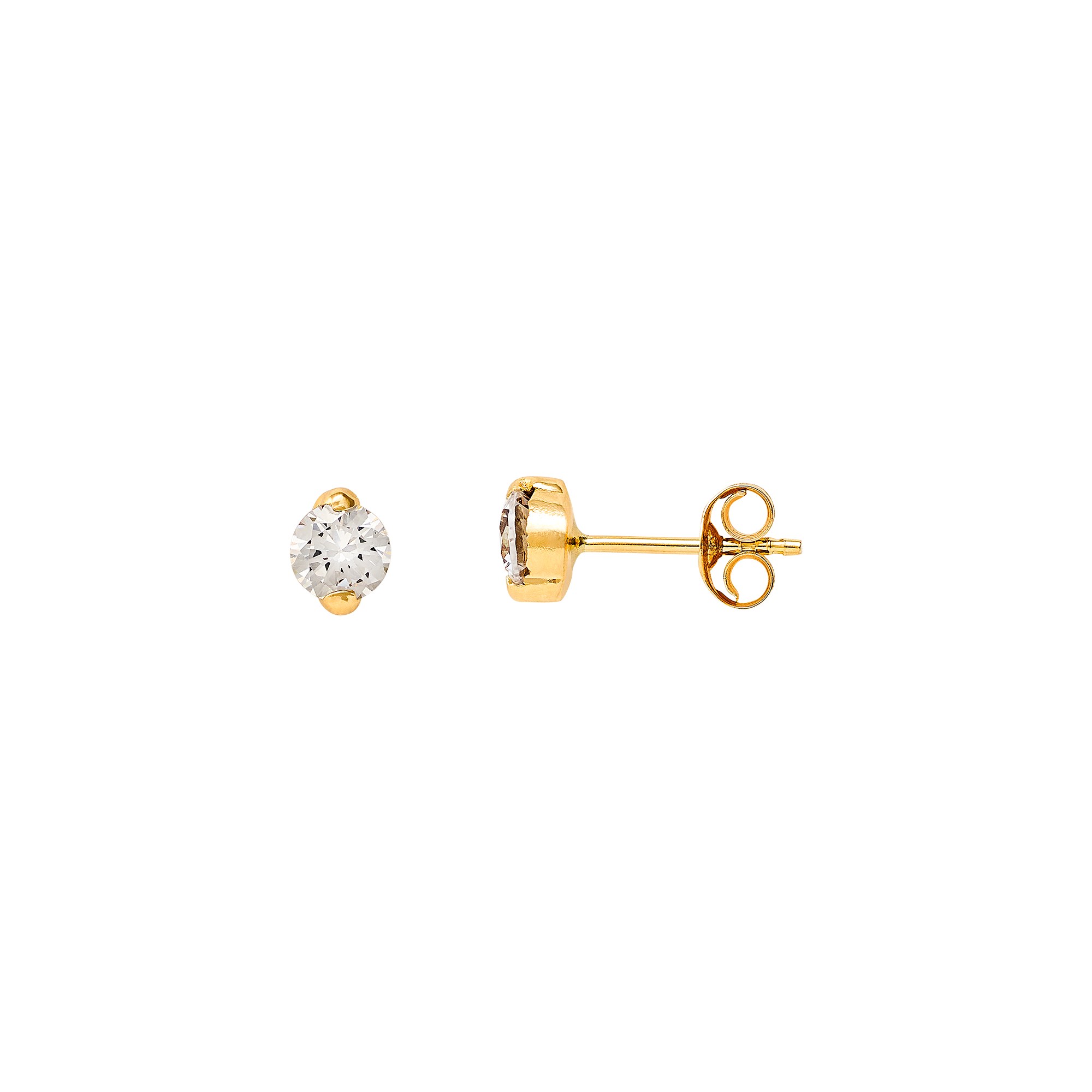 XENOX XG14K4072G - Gelbgold 585 Ohrstecker - poliert - Zirkonia – Ansicht 2