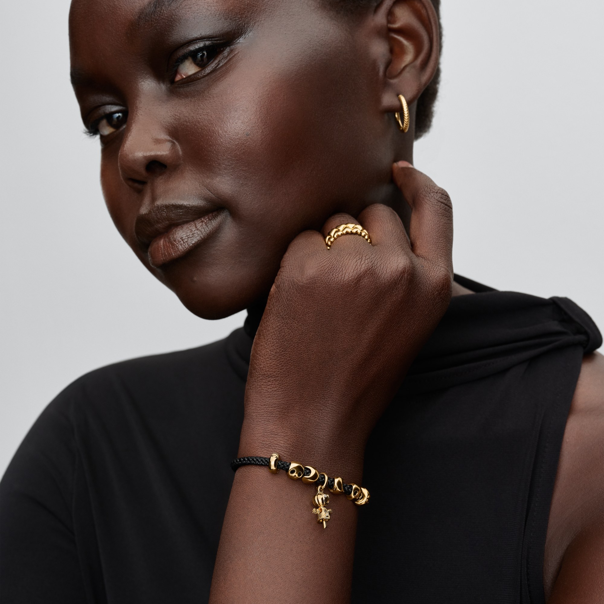 Pandora Kürbis Pumkin Vogelscheuche Charm - Gelbgold Vergoldung - Zirkonia – Ansicht 5