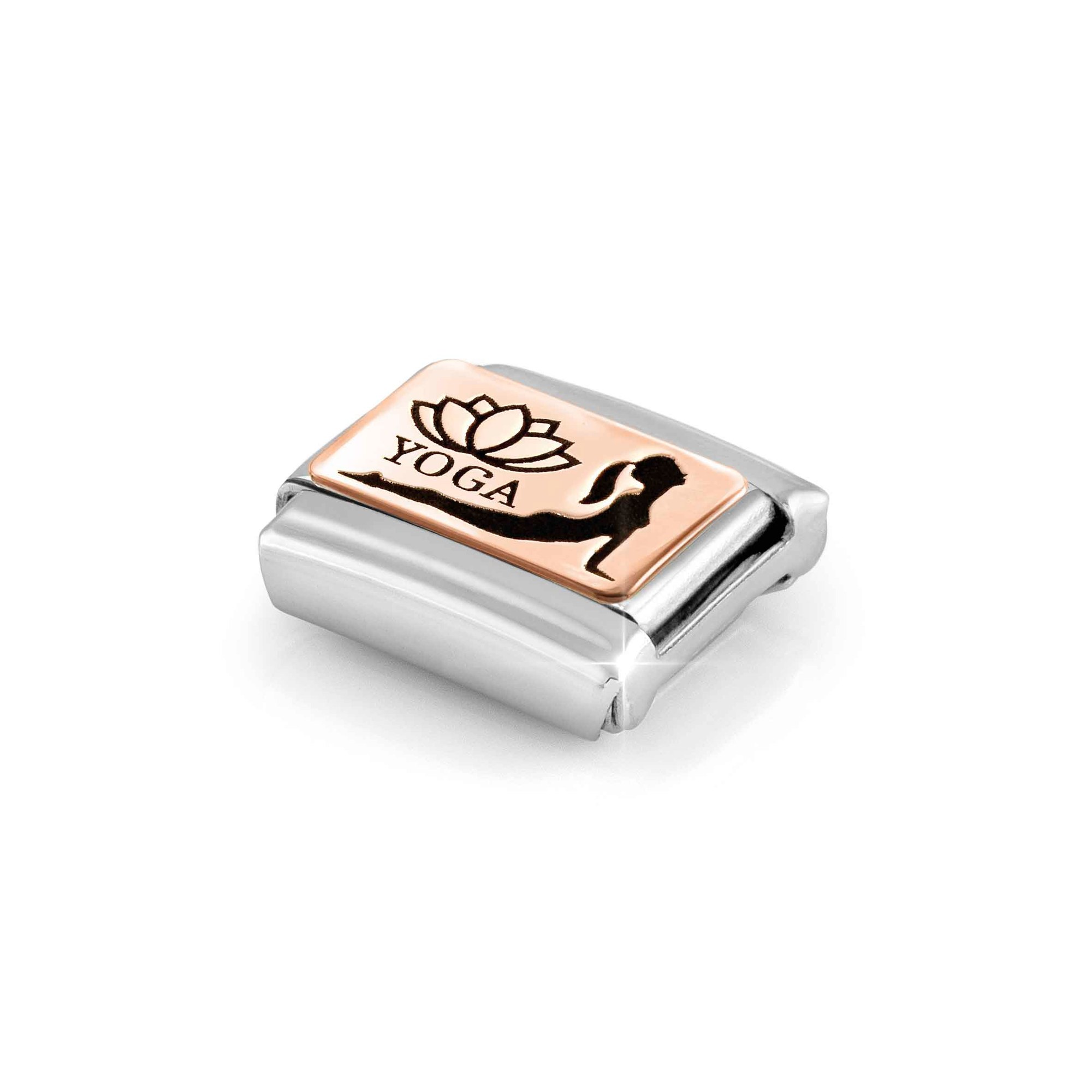 Nomination CLASSIC Element - Plättchen aus Roségold Gravur - Yoga Kobra – Ansicht 5
