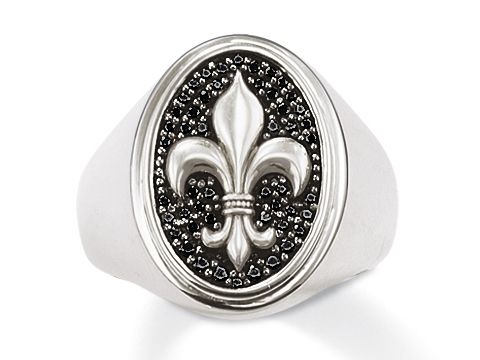 Silberner Thomas Sabo Ring TR1803-051-11-62 mit Zirkonia, Größe 62, ovaler Rahmen mit floralen Motiven und schwarzem Hintergrund. Elegant und hochwertig verarbeitet.