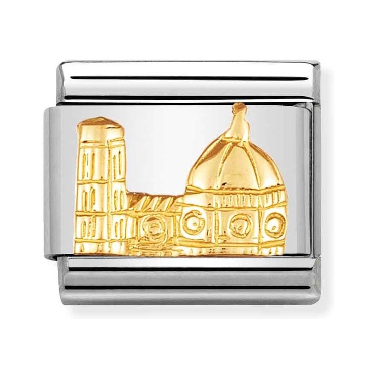 Nomination Composable Classic Charm Dom in Florenz - Edelstahl, Gold 750 Gelbgold