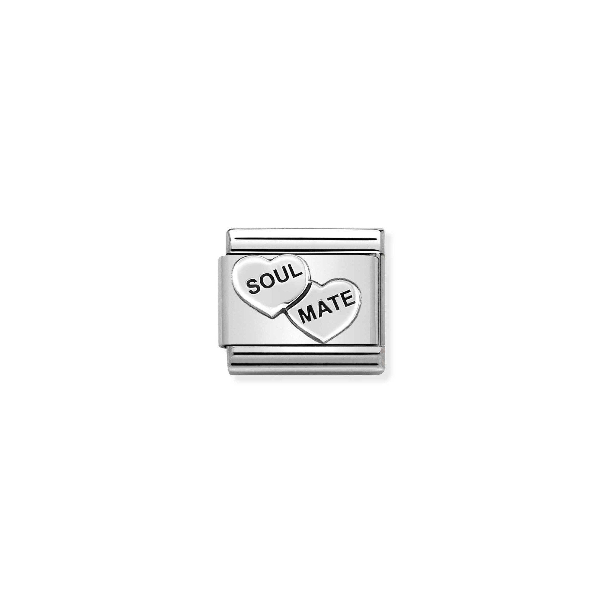 Nomination Composable Classic Charm Herzen Soul Mate - Edelstahl, Sterling Silber