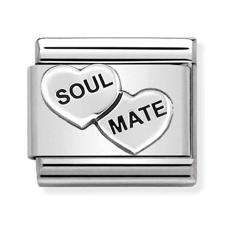 Nomination Composable Classic Charm Herzen Soul Mate - Edelstahl, Sterling Silber