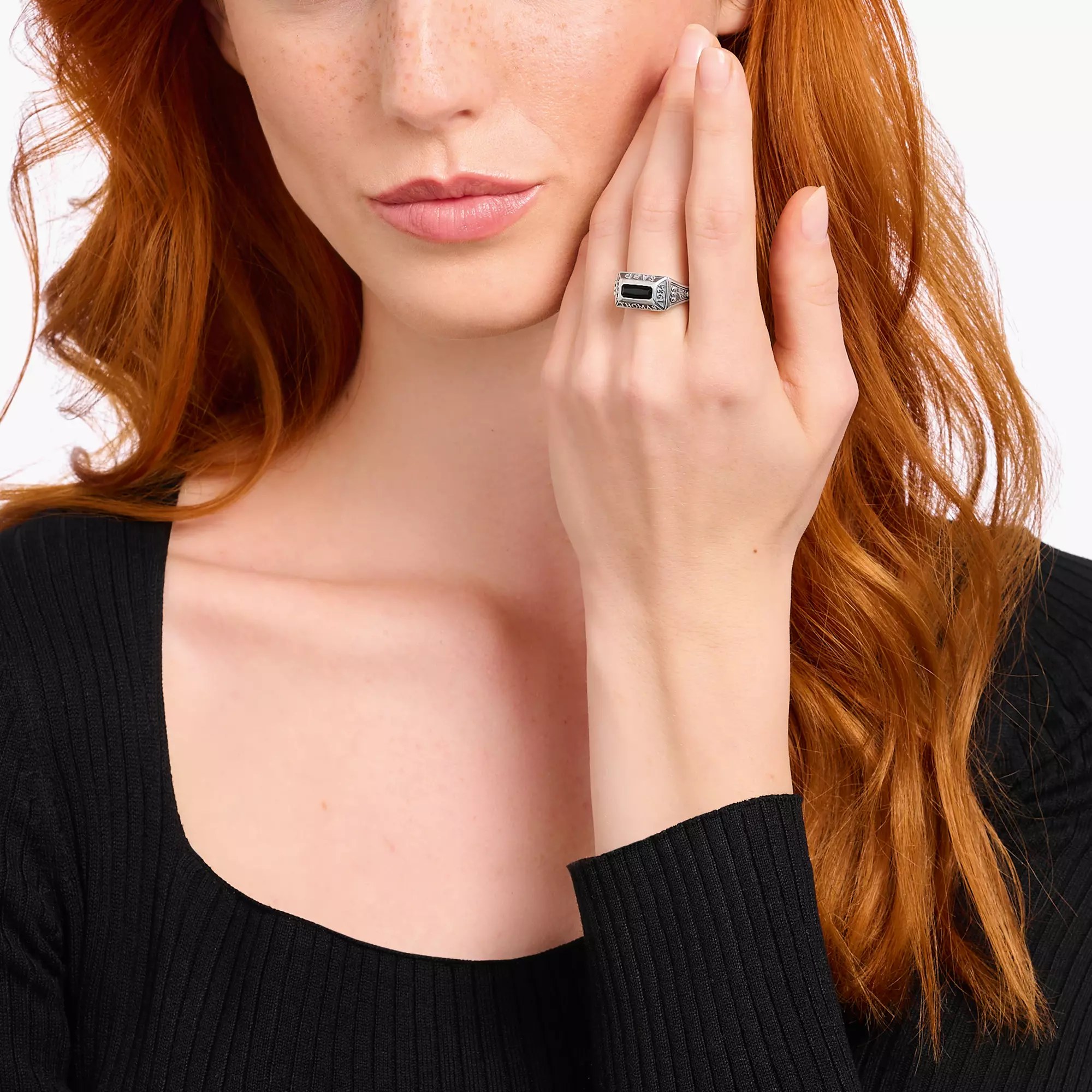 Thomas Sabo Ring Sterling Silber - geschw. + Onyx schwarz – Ansicht 5