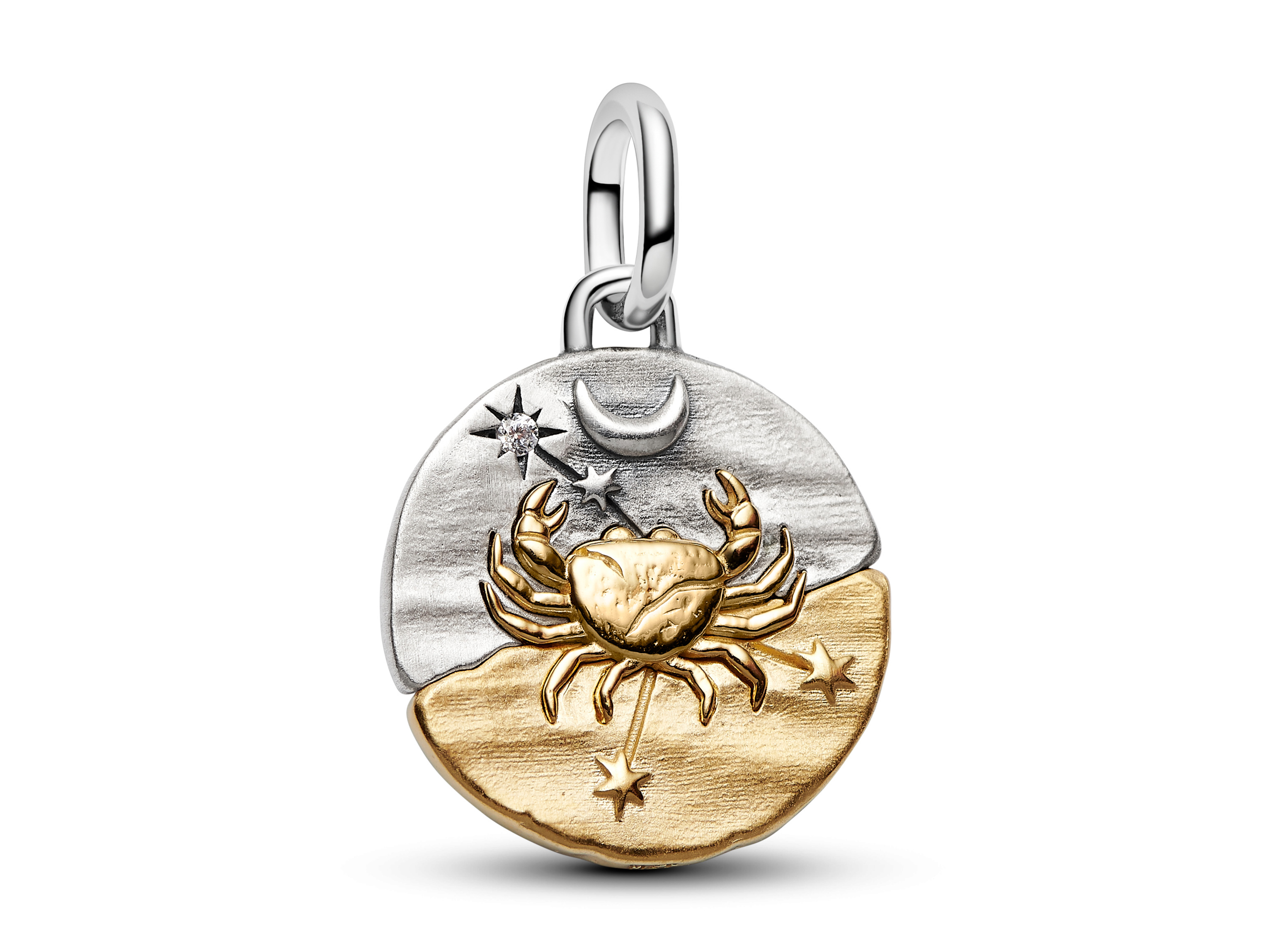 Pandora ME 764984C01 - Sternzeichen Krebs  - Charm - Sterling Silber & Gelbgold Vergoldung - 16 mm
