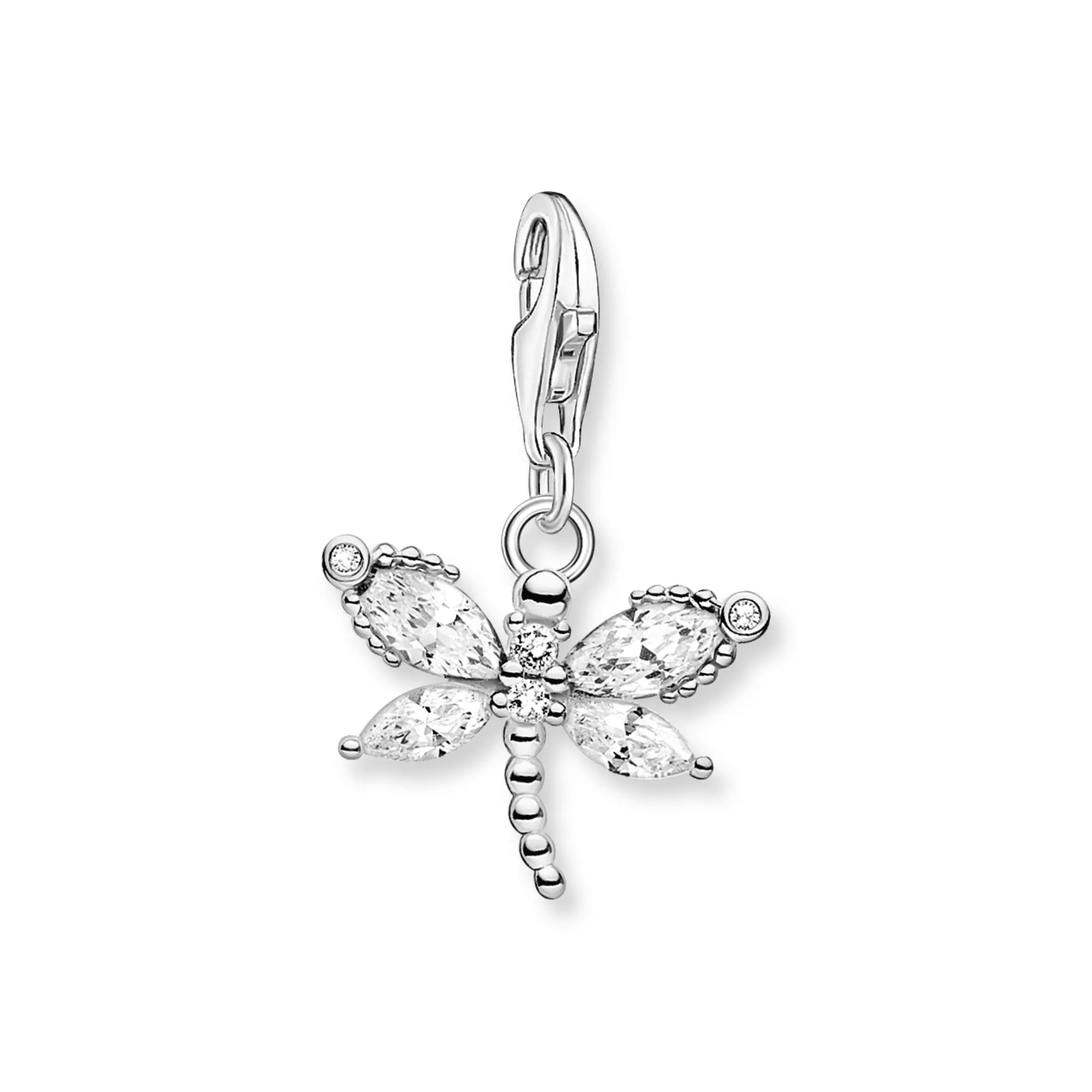 Thomas Sabo Charm-Anhänger - Libelle - Sterling Silber - Zirkonia - weiß