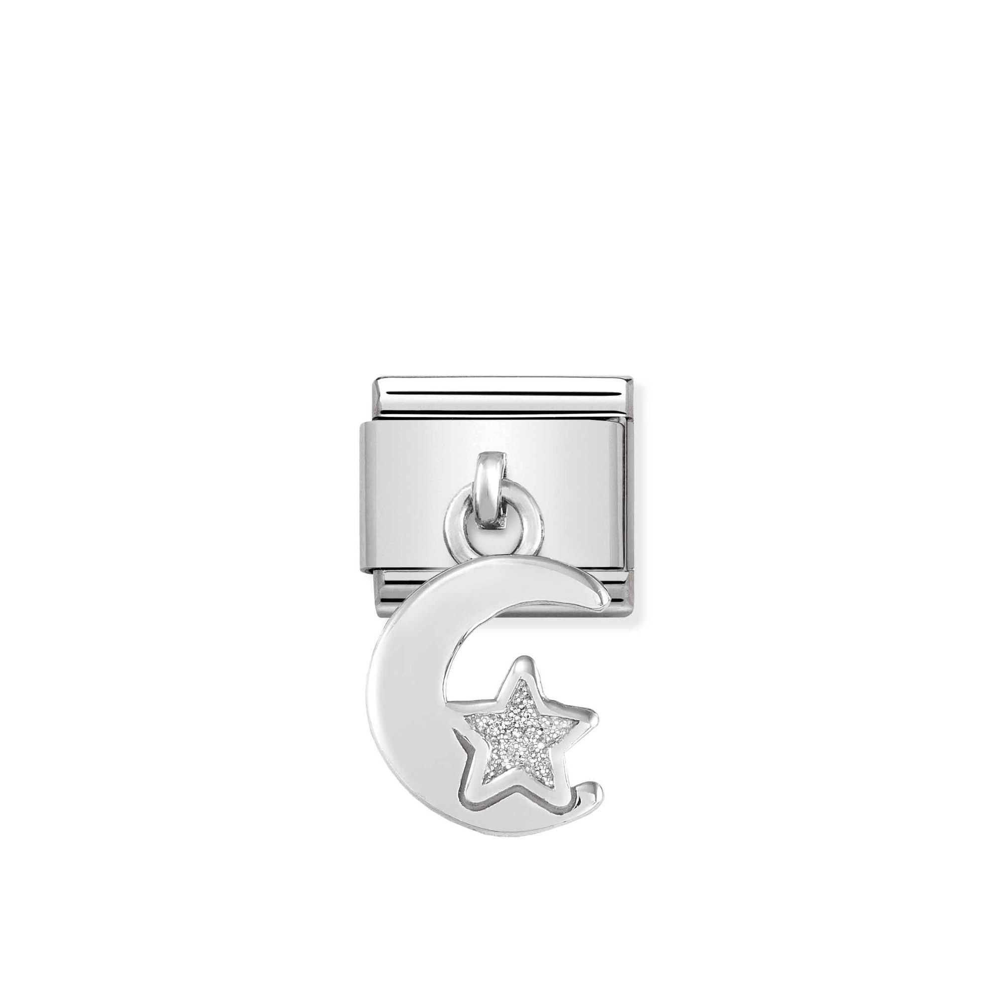 Nomination Composable Classic Charm Mond und Stern SilverShine - Edelstahl, Sterling Silber