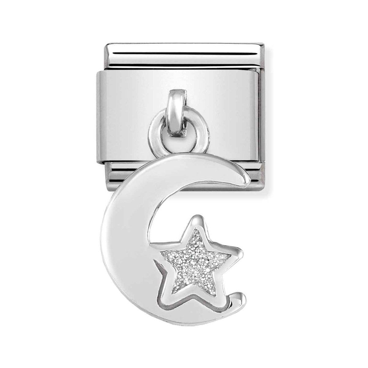 Nomination Composable Classic Charm Mond und Stern SilverShine - Edelstahl, Sterling Silber