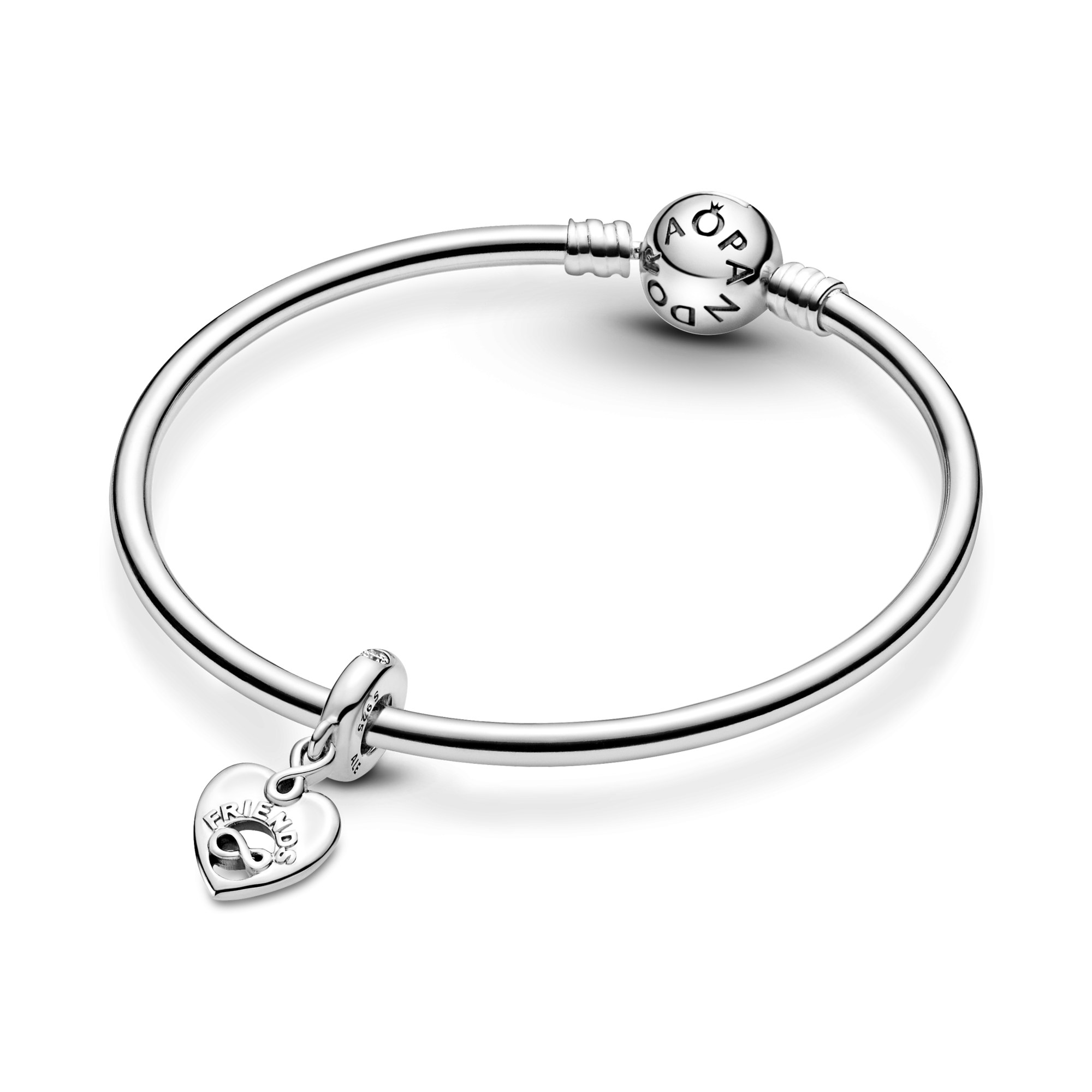 Pandora Charm Anhänger - Freunde und Unendlichkeitsherz Silber mit Zirkonia – Ansicht 5