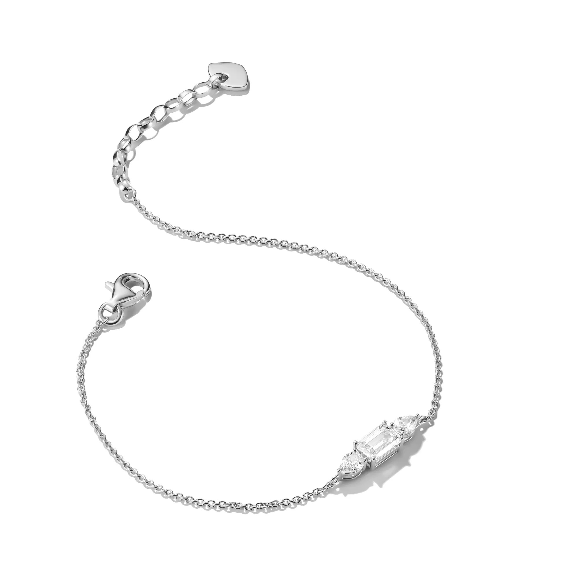 Thomas Sabo Bold Elegance Armband 16 - 19 cm - Sterling Silber & Zirkonia - Weiß – Ansicht 2