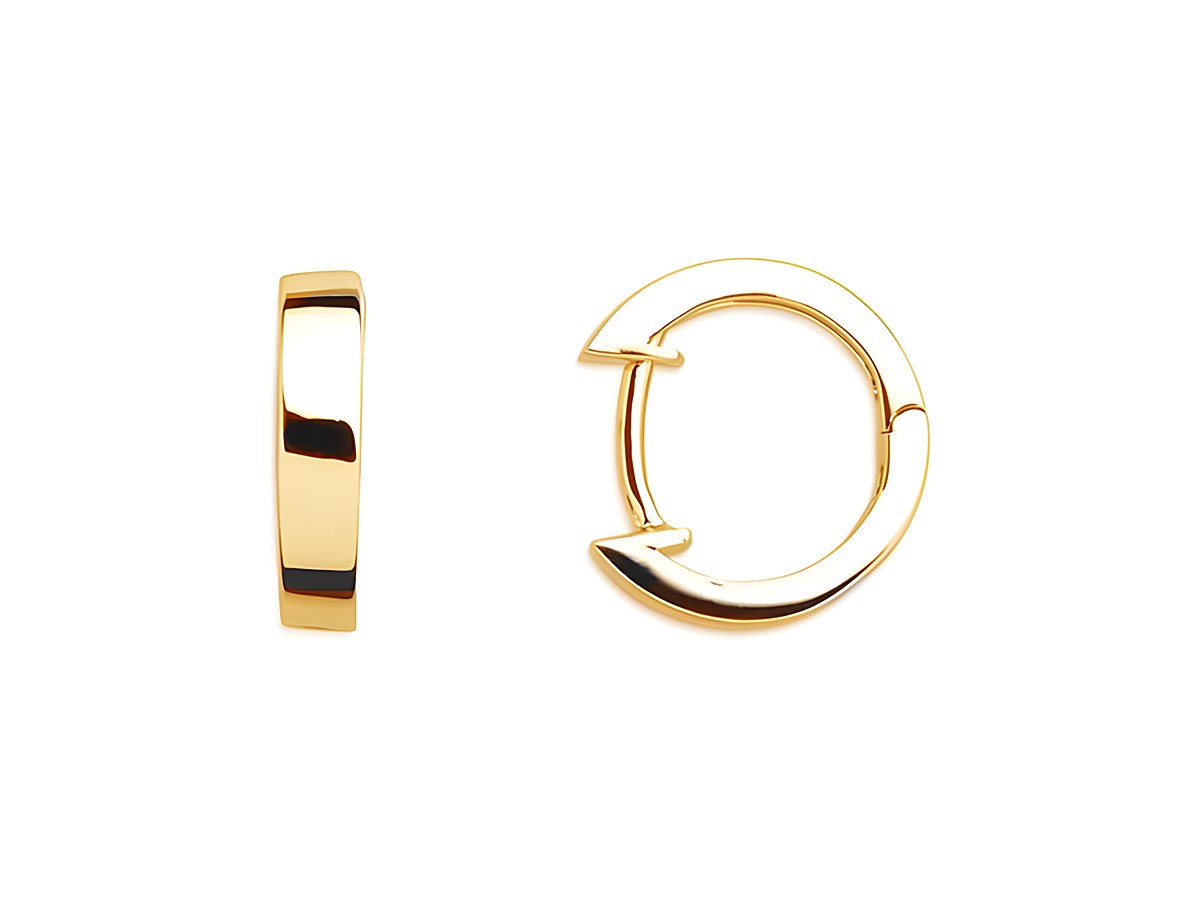 XENOX Sterling Silber Ohrringe XS8541G in Gelbgold Vergoldung, elegante Creolen mit einem modernen Design, ideal für jeden Anlass, schimmernd und stilvoll.