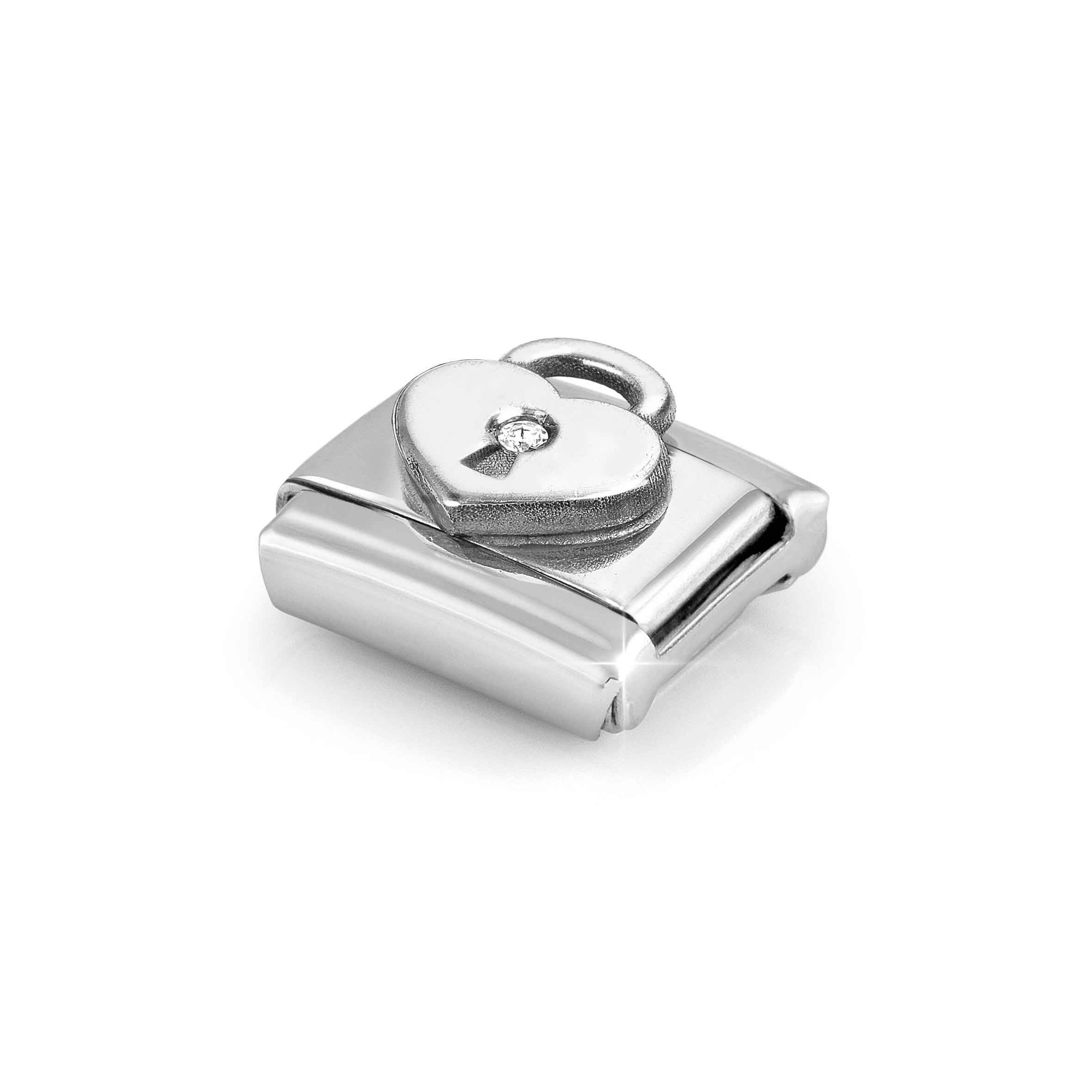 Nomination Composable Classic Charm Herzschloss - Edelstahl, Sterling Silber, Zirkonia – Ansicht 4