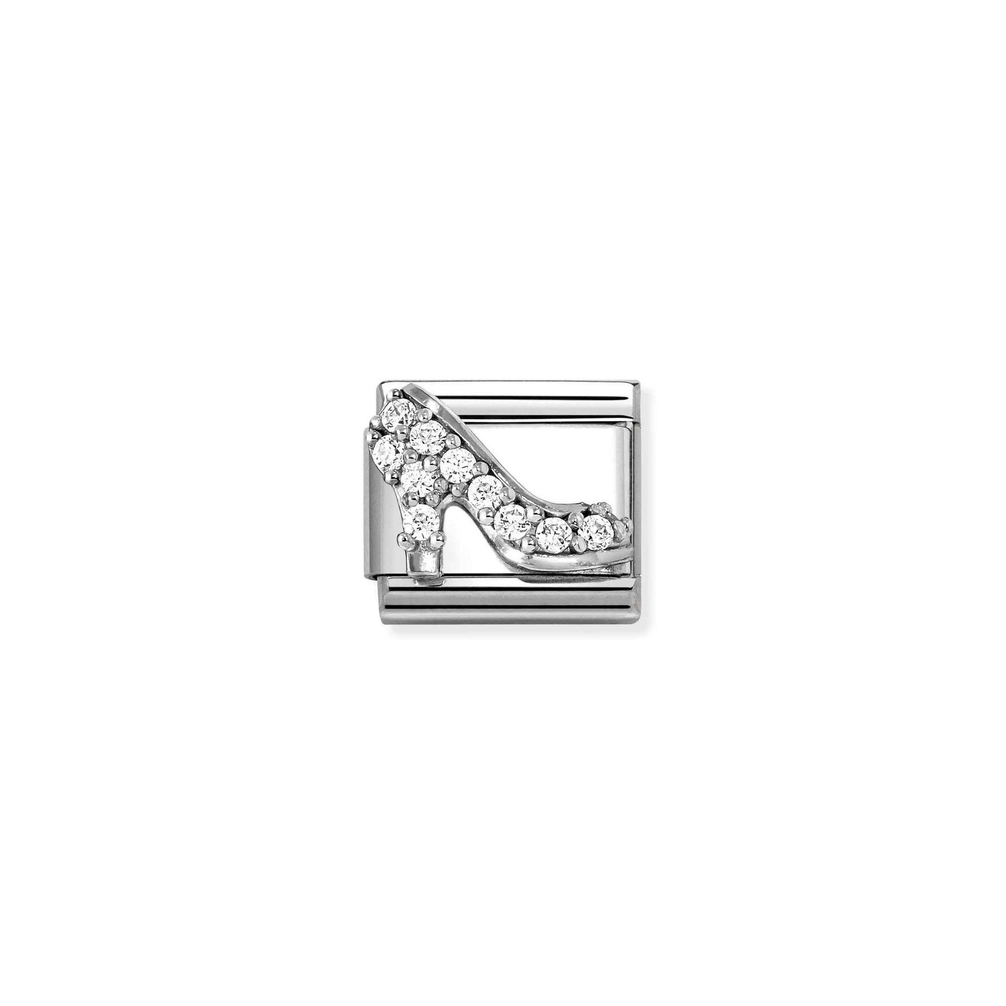 Nomination Composable Classic Charm Damenschuh weiß - Edelstahl, Sterling Silber, Zirkonia – Ansicht 2