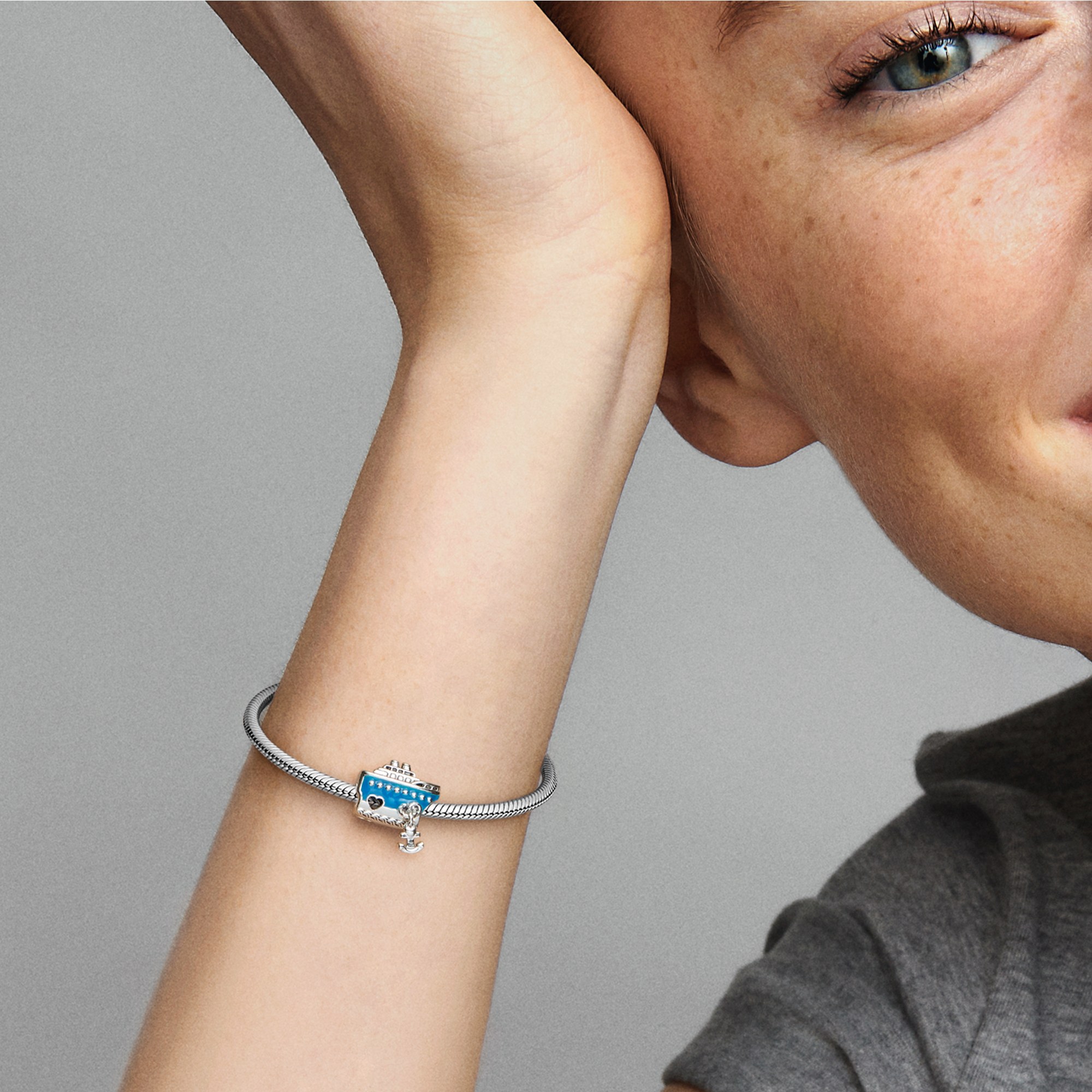 Pandora Kreuzfahrtschiff - Boot Charm - Sterling Silber – Ansicht 4