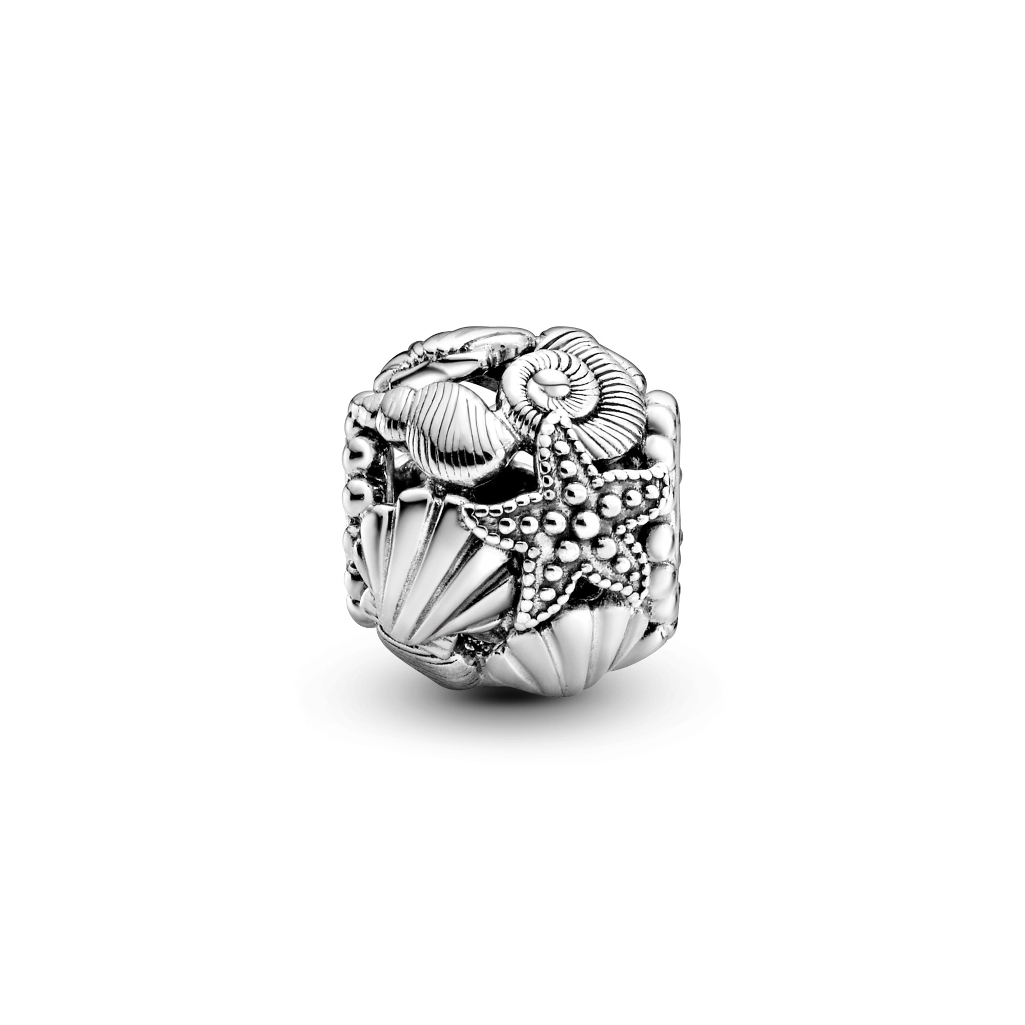 Pandora Silber Durchbrochener Seestern, Muscheln & Herzen Charm – Ansicht 2