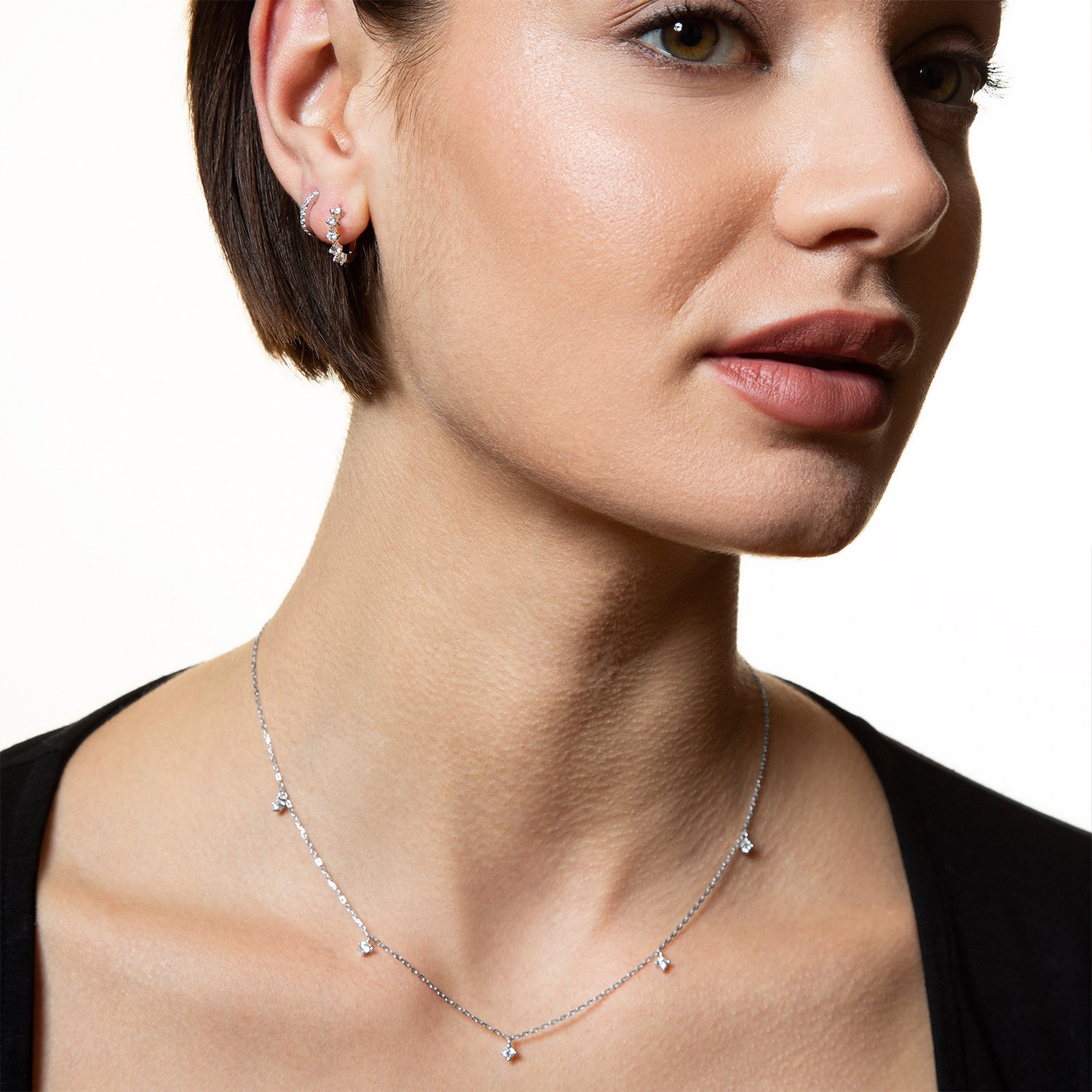 XENOX Sterling Silber Kette XS2036 - 40-45 cm - KRAPPE SILBER - Kareekette – Ansicht 4