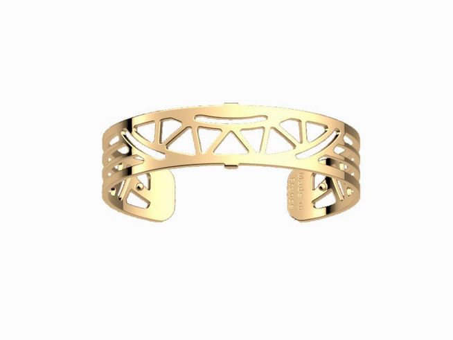 26001544-0 Armreif von Les Georgettes Talisman 7036082, 14 mm, gold mit Gelbgold-Finish, filigranes Design mit geometrischen Mustern, elegantes Accessoire für jeden Anlass.