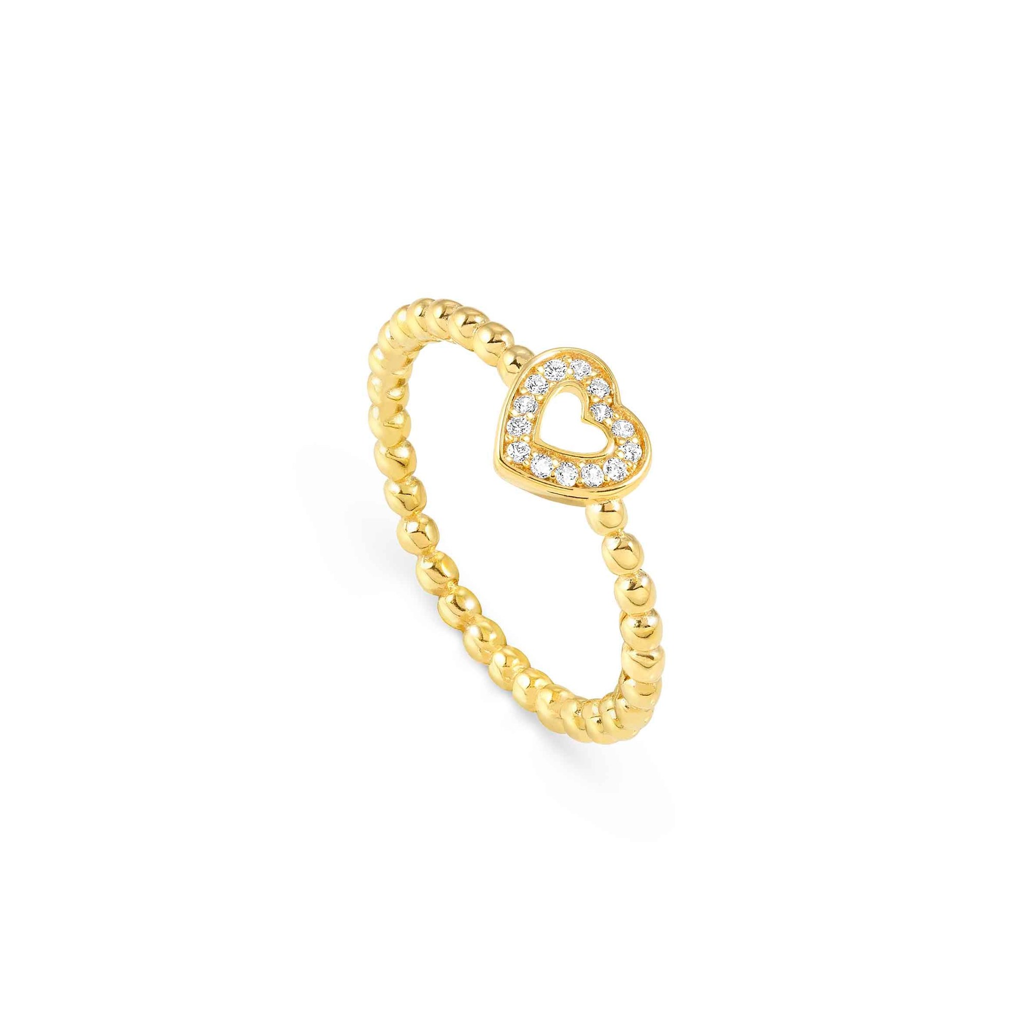 Nomination LoveCloud - Ring - Herz - Sterling Silber mit Goldauflage - Gr. 15
