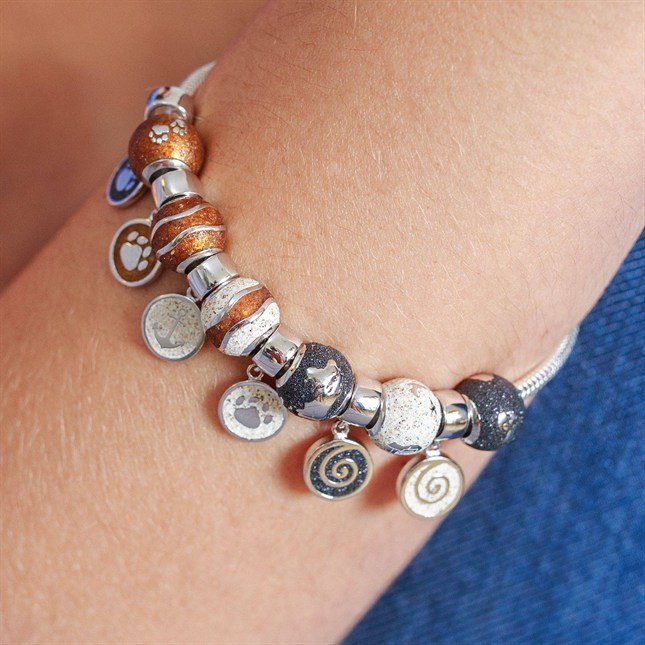 DUR Schmuck F270 - Sterling Silber Charm Hoffnung 2.0 Strandsand - Strandsand – Ansicht 2