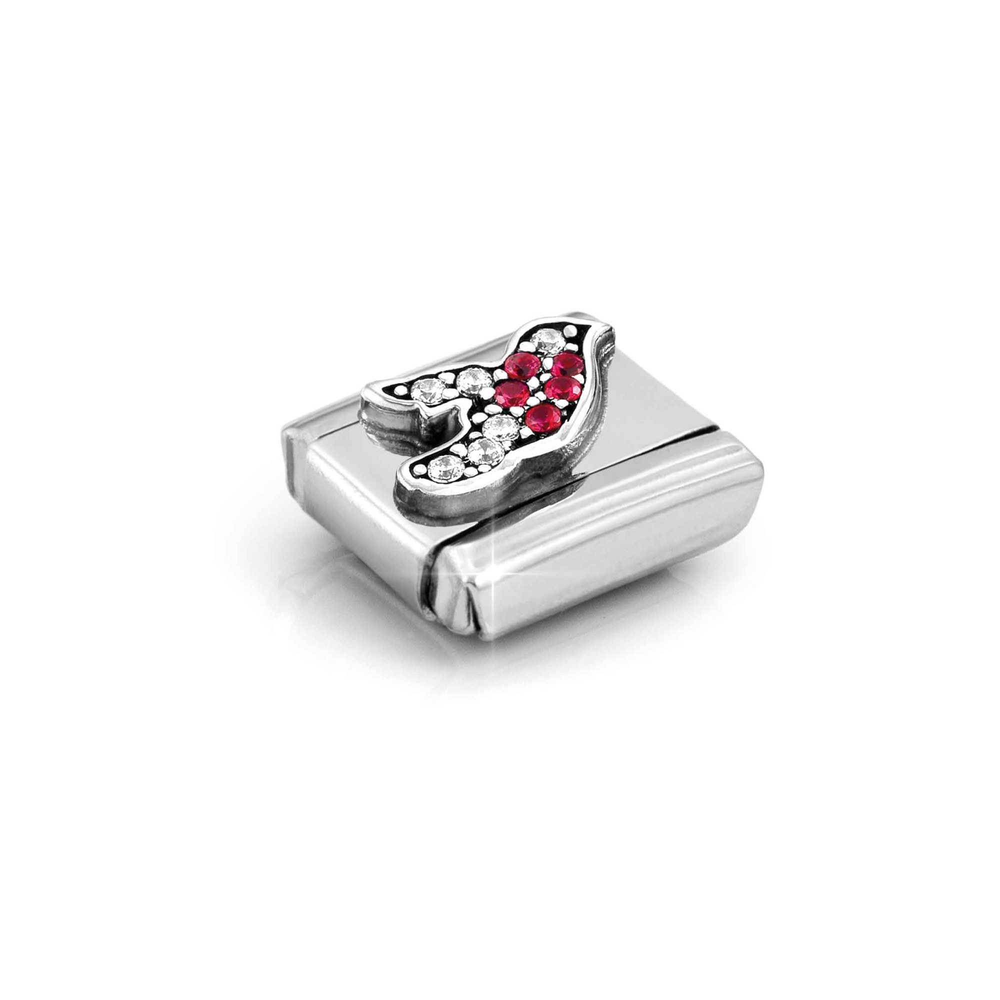 Nomination Composable Classic Charm Vogel Rotkehlchen - Edelstahl, Sterling Silber, Zirkonia – Ansicht 4