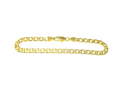 Panzer Armband aus Gold 333, 19,3 cm lang und 5,2 x 1,5 mm dick, Hersteller Juwelier Harnisch, glänzende Oberfläche und klassisches Design, ideal als Zubehör oder Geschenk.