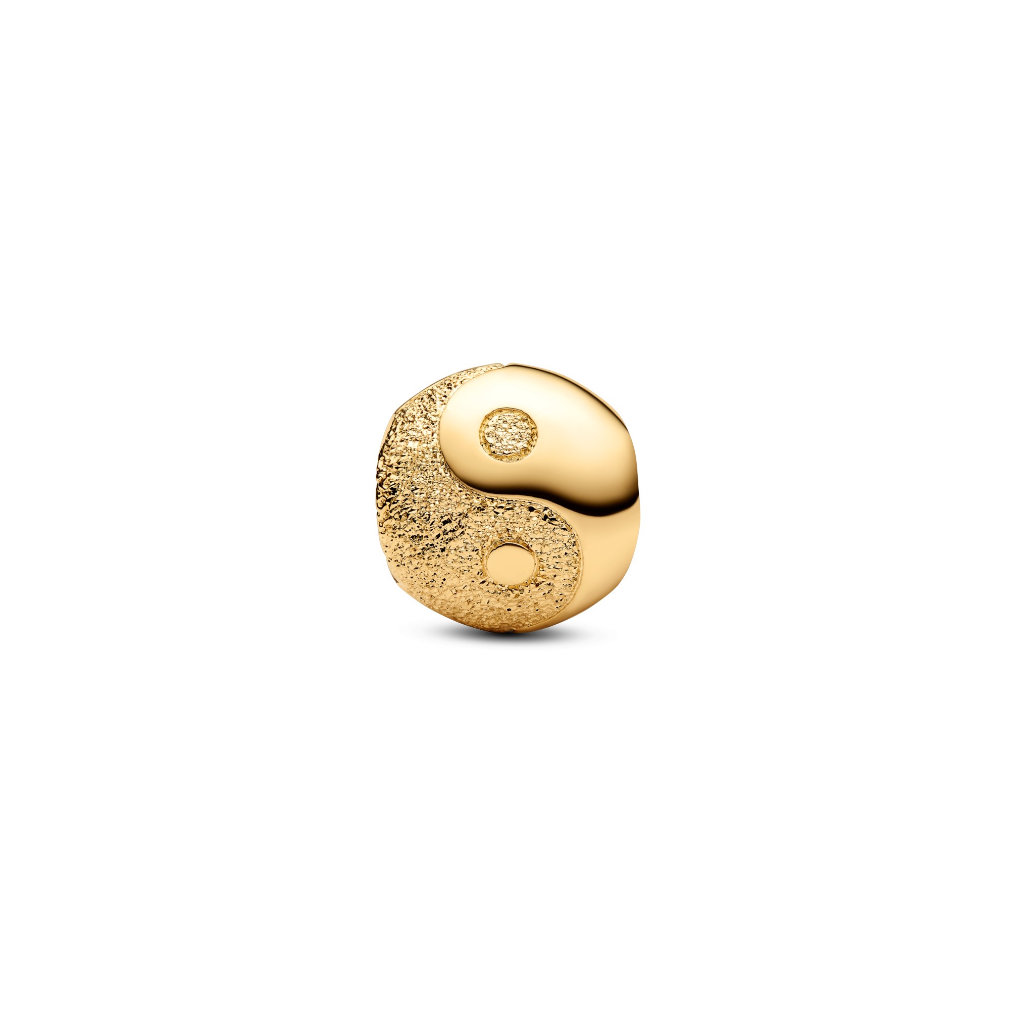 Pandora Strukturiertes Yin und Yang Mini-Charm - Gelbgold Vergoldung – Ansicht 2