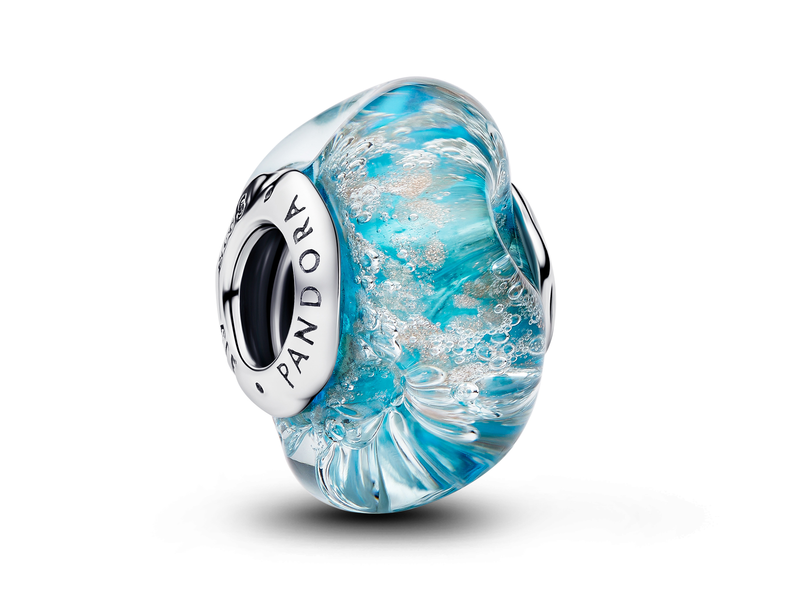Pandora 794701C01 - Türkises Murano-Glas & Glitzer charm - Silber - Türkis