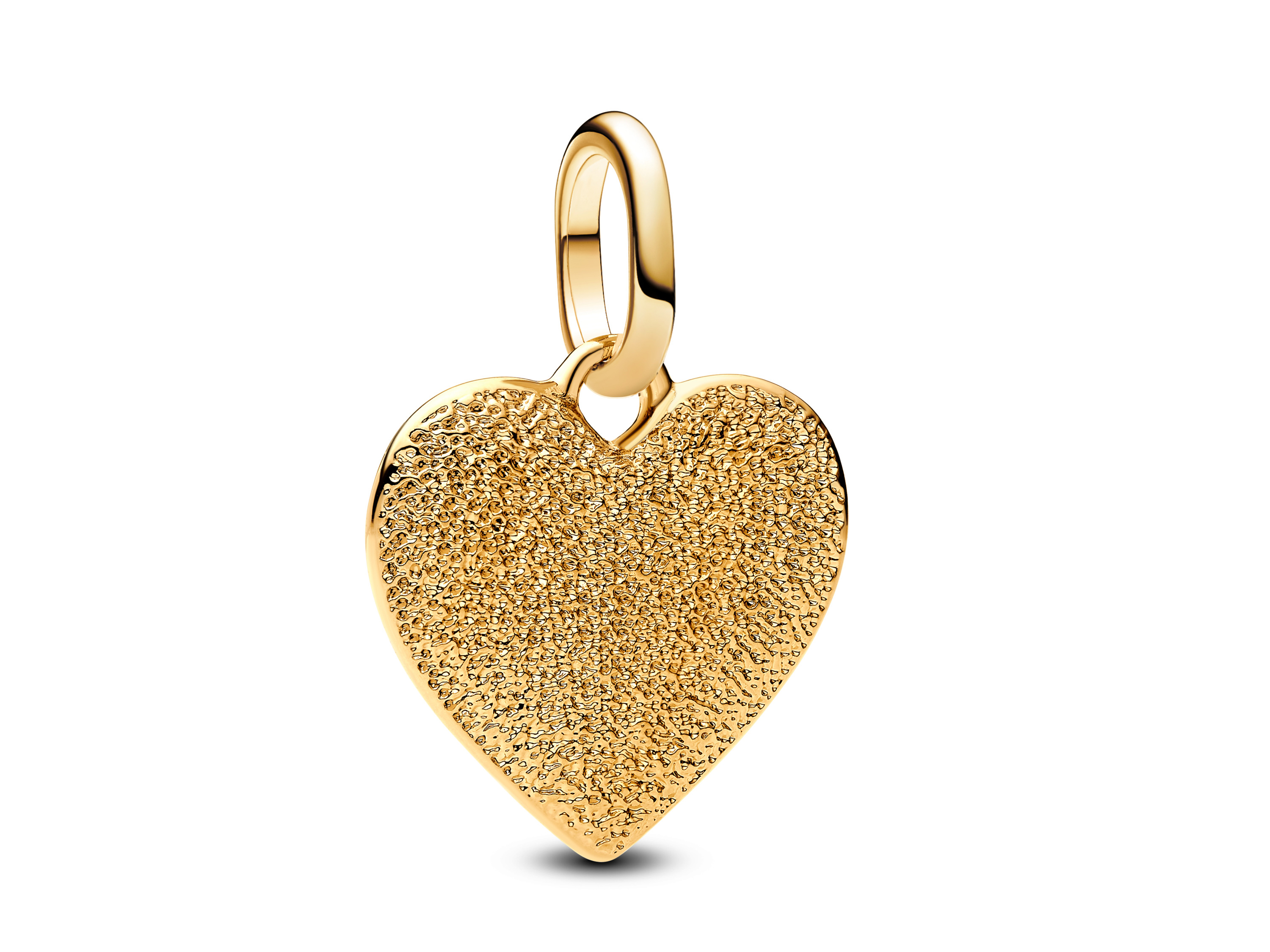 Pandora ME 763824C00 - strukturierter Herz Anhänger - Gelbgold Vergoldung Strukturierter Herz Anhänger aus Gelbgold Vergoldung von Pandora, zeigt eine glanzvolle Oberfläche mit feinen Details, ideal für modische Akzente und als Geschenk.