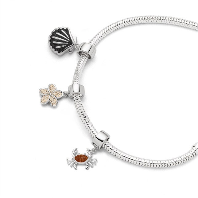 DUR Charm Muschel Lavasand - Sterling Silber - Lavasand – Ansicht 2