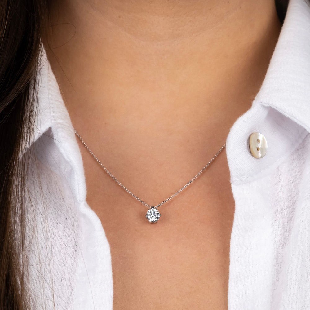 Engelsrufer SHINY Kette mit Zirkonia - Silber rhodiniert 6 mm 40cm – Ansicht 2