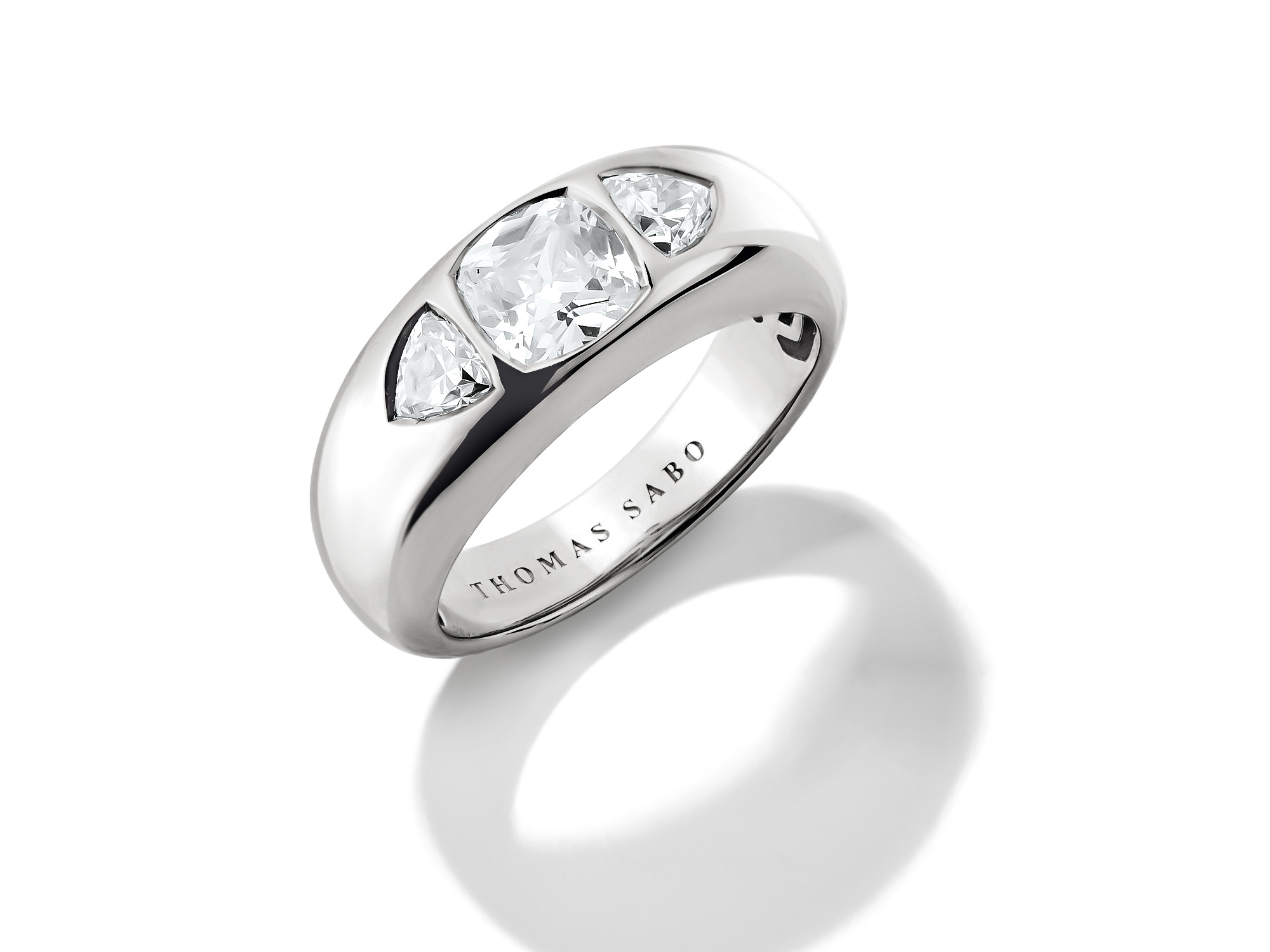 Thomas Sabo TR2525-051-14-58 Bold Elegance Ring - Sterling Silber & Zirkonia - Weiß - Gr. 58