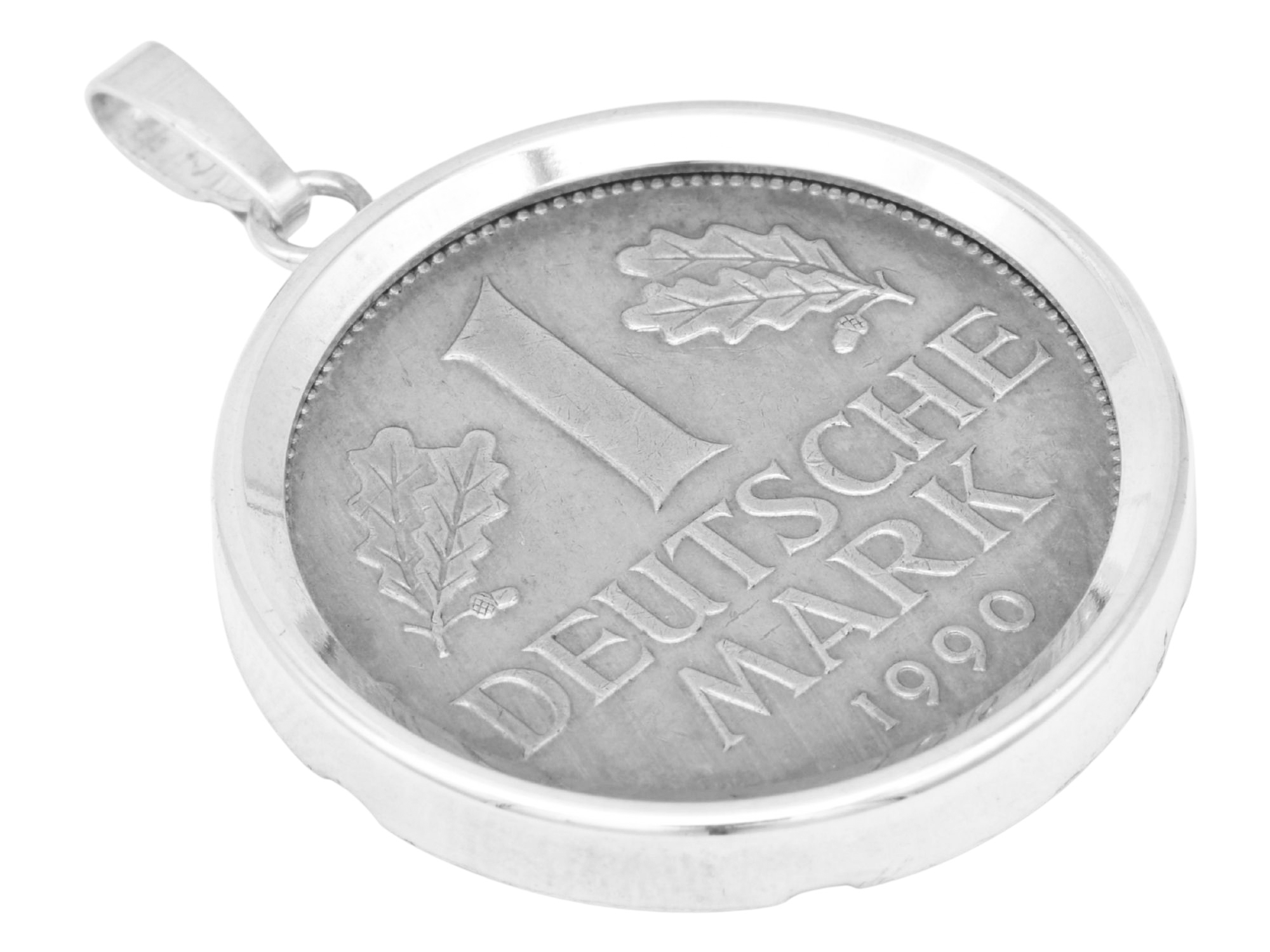 Anhänger Münze 1 Deutsche Mark - Sterling Silber 925 - poliert