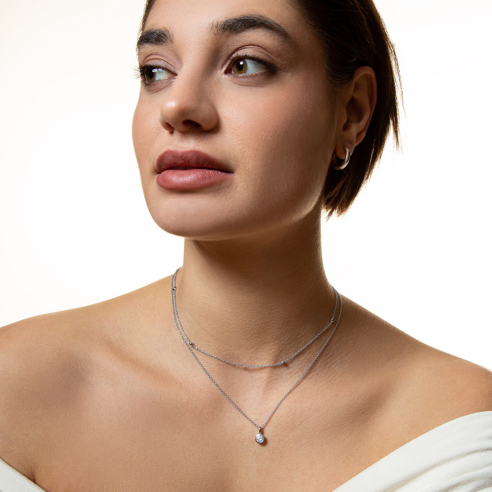 XENOX Sterling Silber Kette XS7284 - 40-45 cm - ZARGE SILBER - Ankerkette - Zarge – Ansicht 3
