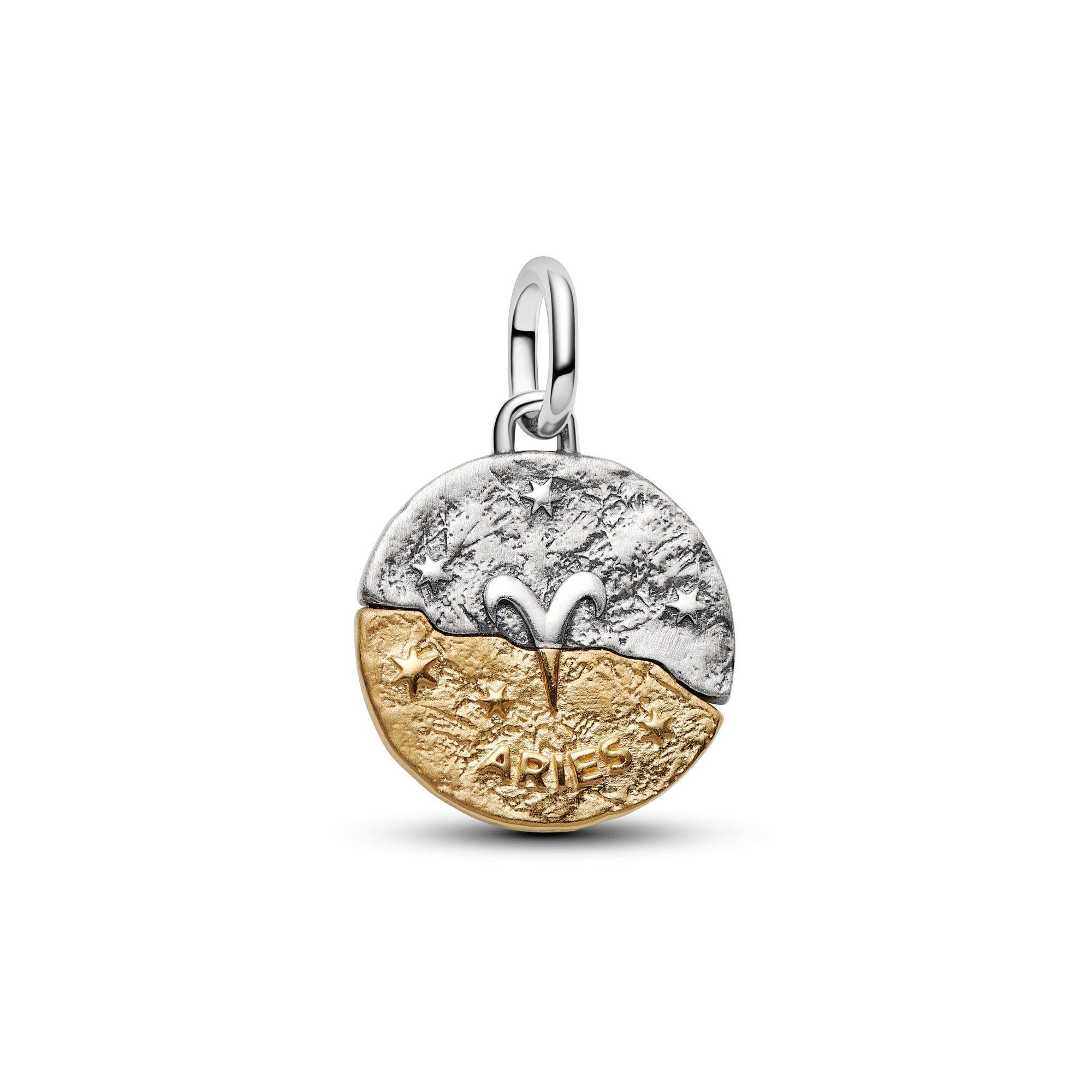 Pandora ME - Sternzeichen Widder - Charm - Sterling Silber & Gelbgold Vergoldung - 16 mm – Ansicht 2