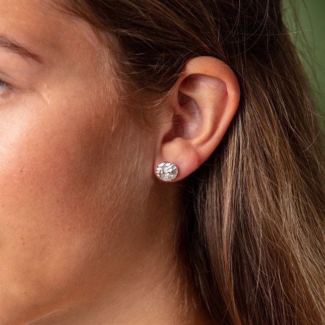 DUR Ohrringe Ohrstecker Strandwellen - Sterling Silber – Ansicht 2