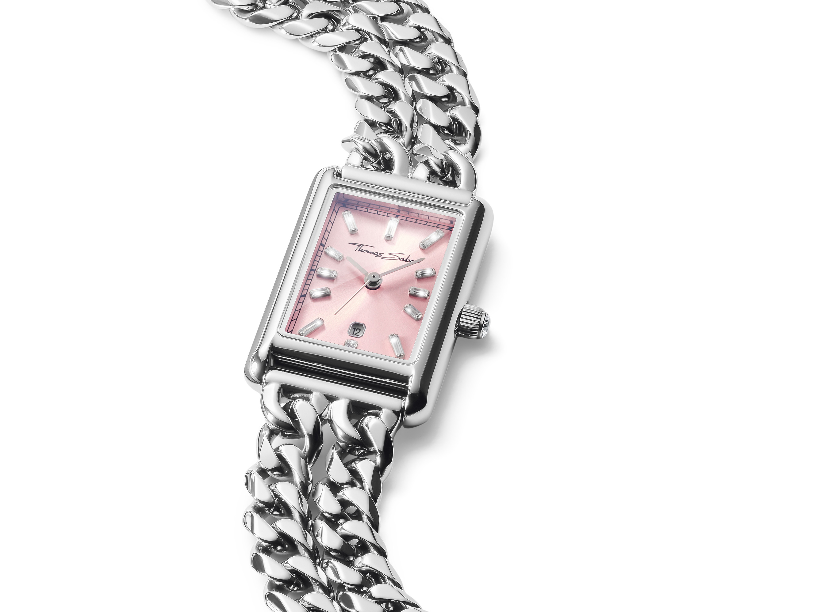 Thomas Sabo WA0454-201-204-22 mm Bold Elegance Damenuhr - Ziffernblatt Pink