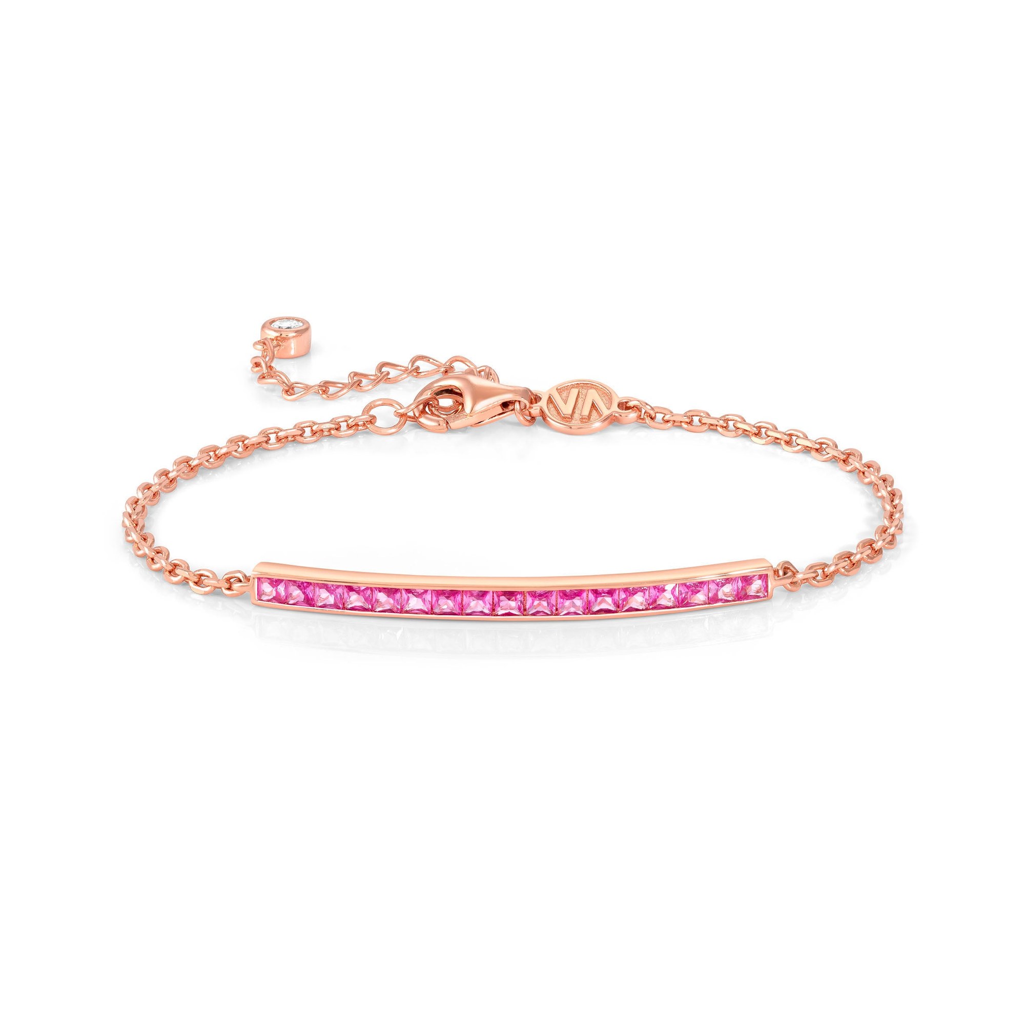 Nomination Carismatica Armband - Roségold vergoldet - Zirkonia Fuchsia - 15 - 19 cm